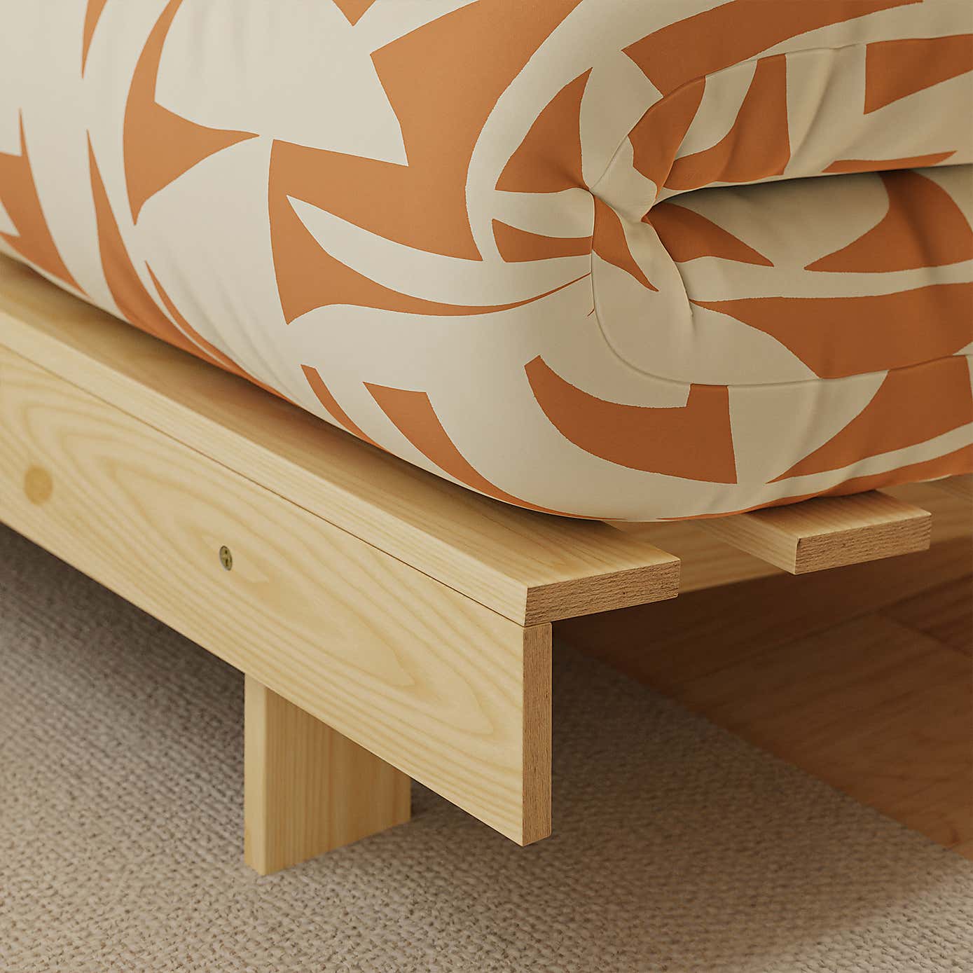 Mito Klipp Double Futon Natural Frame