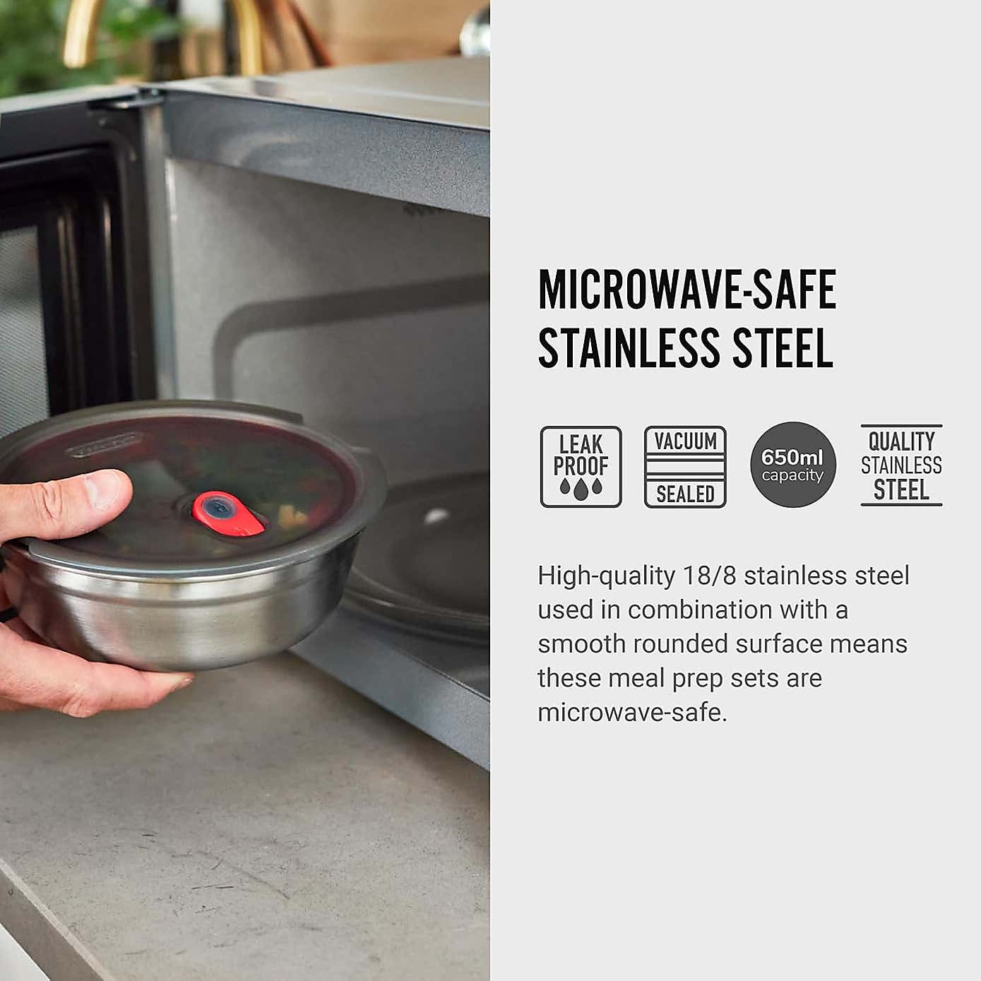 Black and Blum Steel Food Bowl