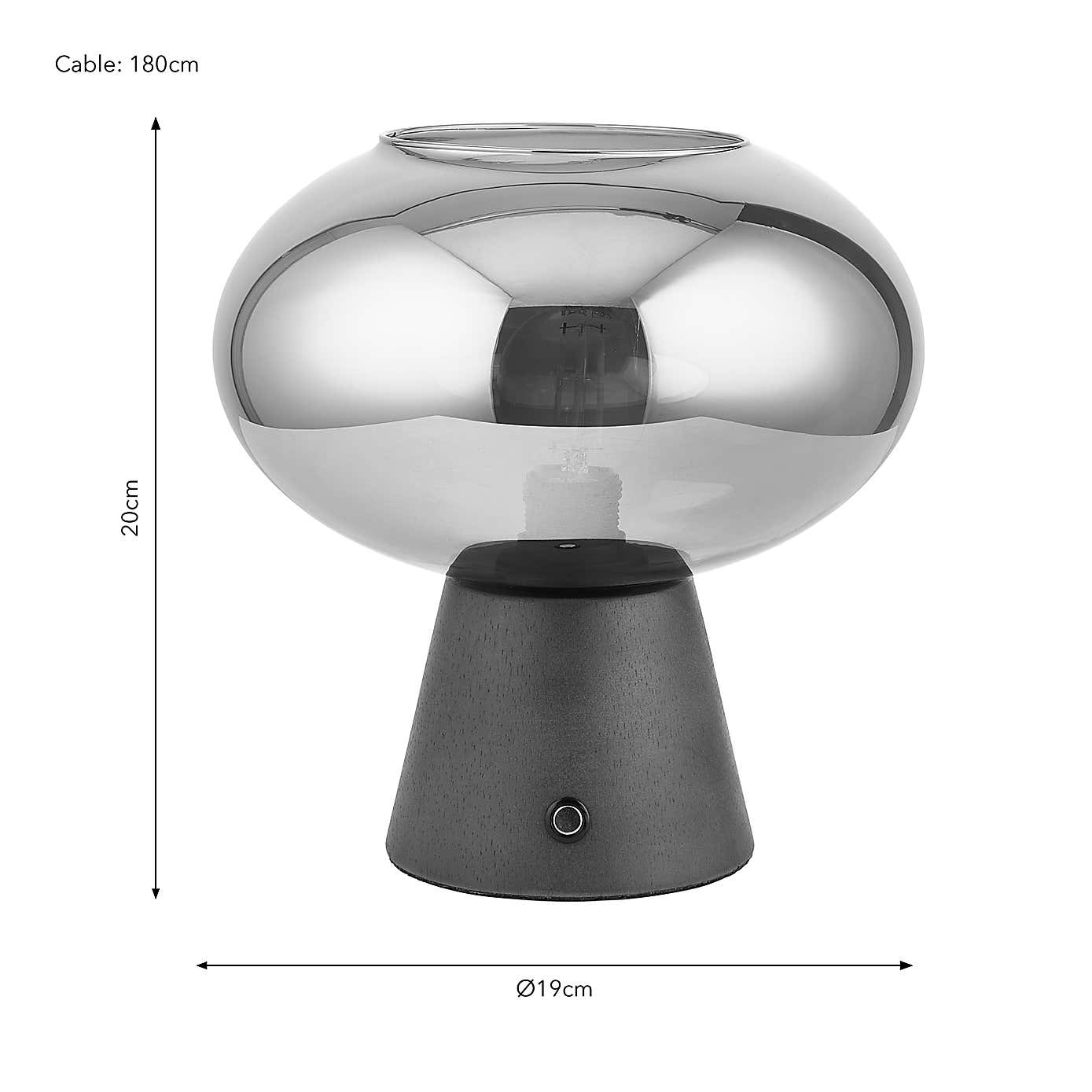Bowen Industrial Touch Dimmable Table Lamp