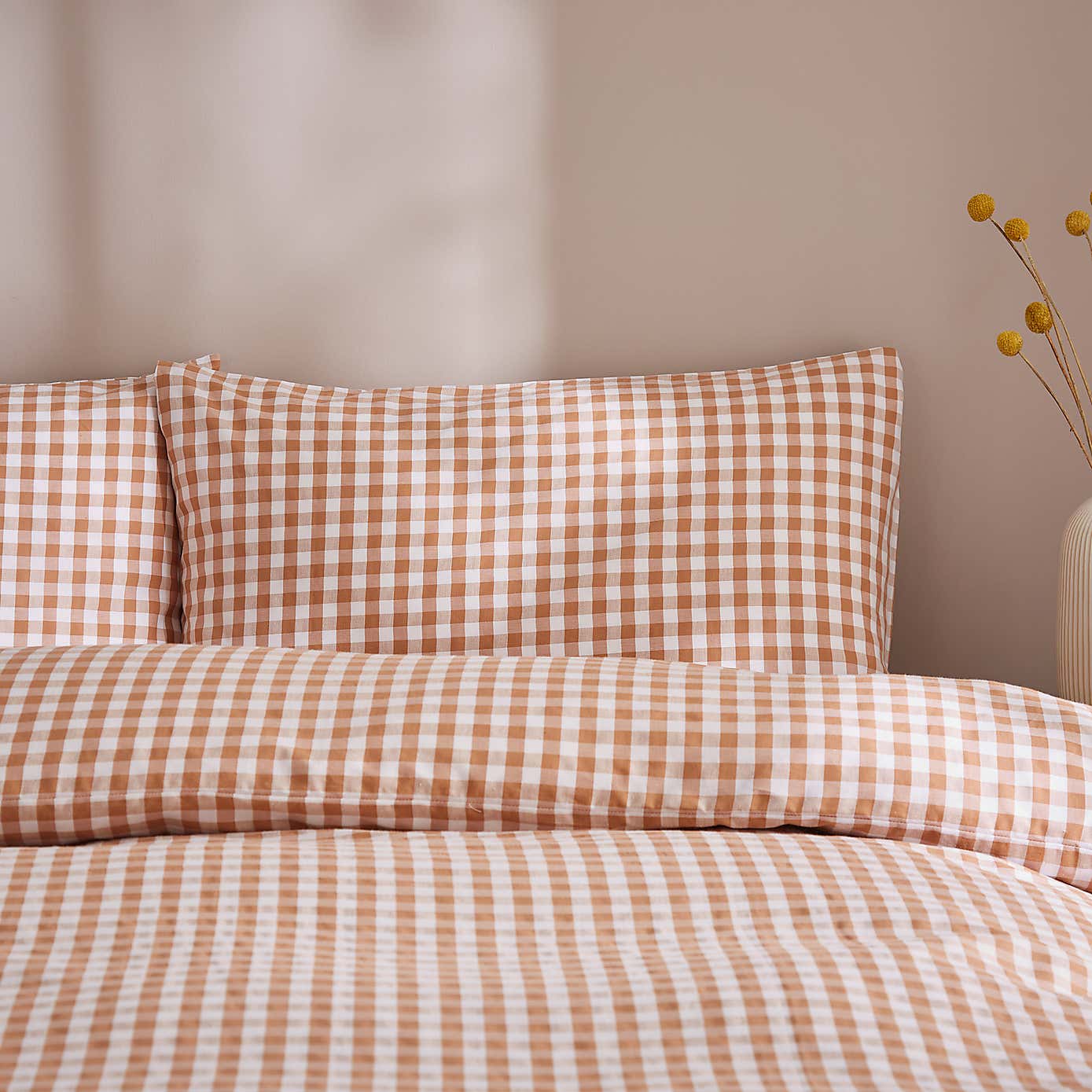Portloe Gingham Woven Cotton Standard Pillowcase Pair