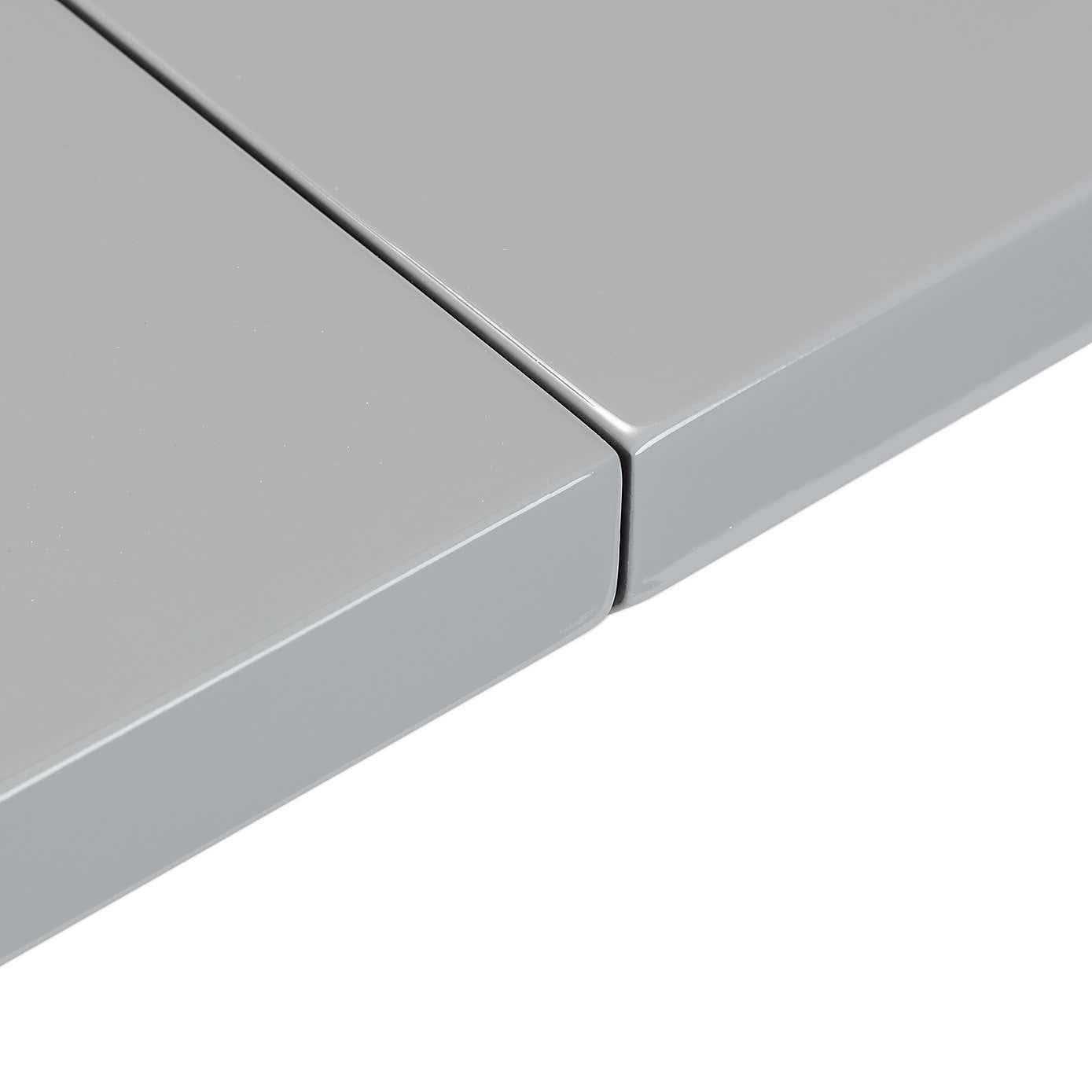 Como High Gloss Extendable Dining Table Grey