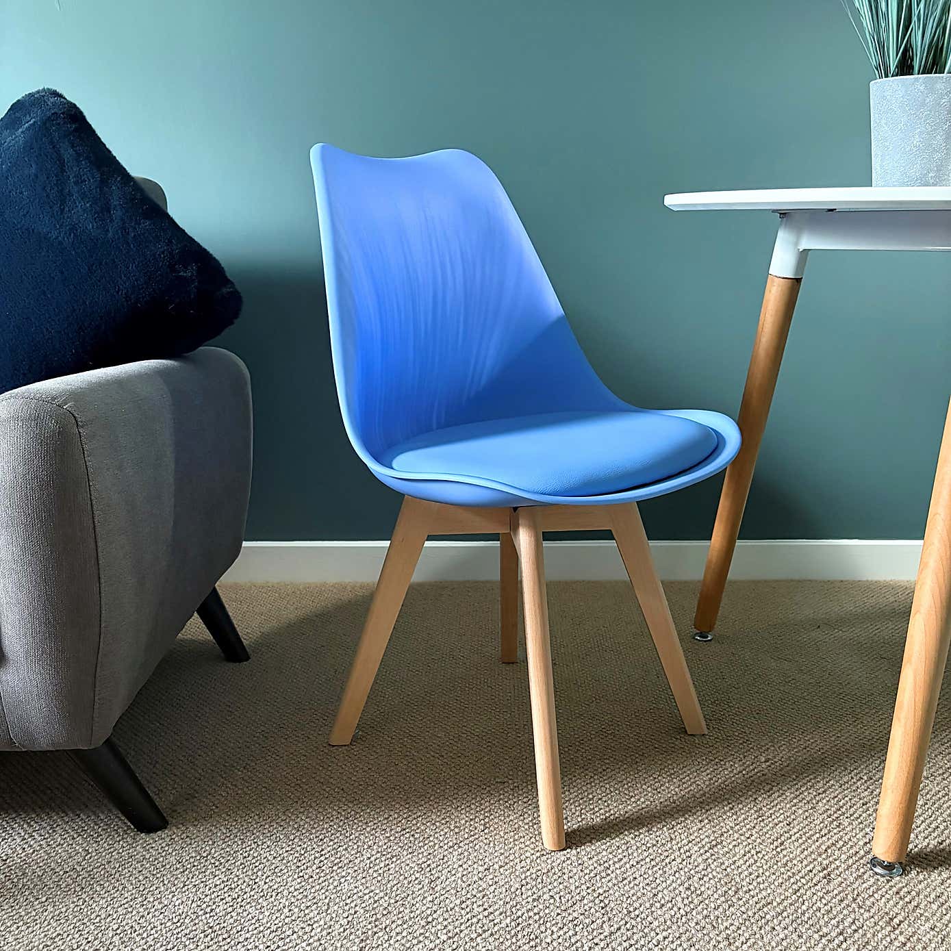 Fusion Living Soho Plastic Dining Chair with Squared Legs