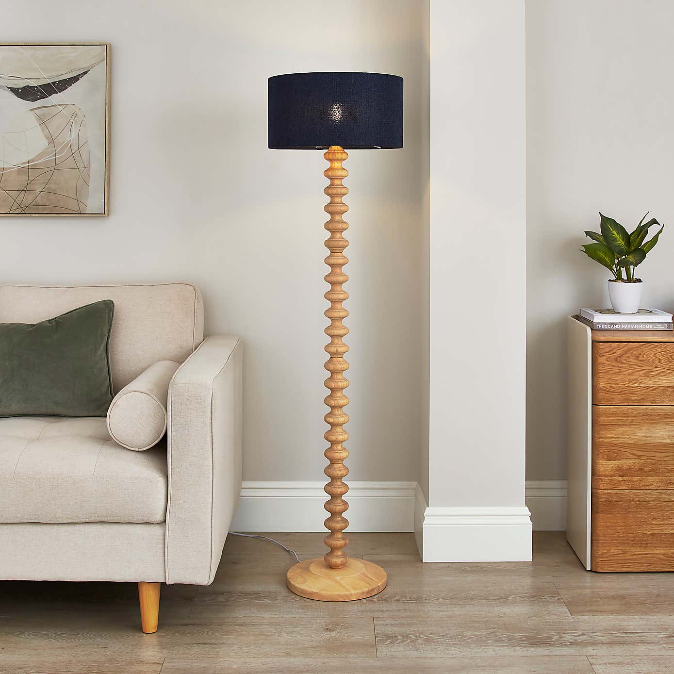 Barkweave Easy Fit Drum Lamp Shade