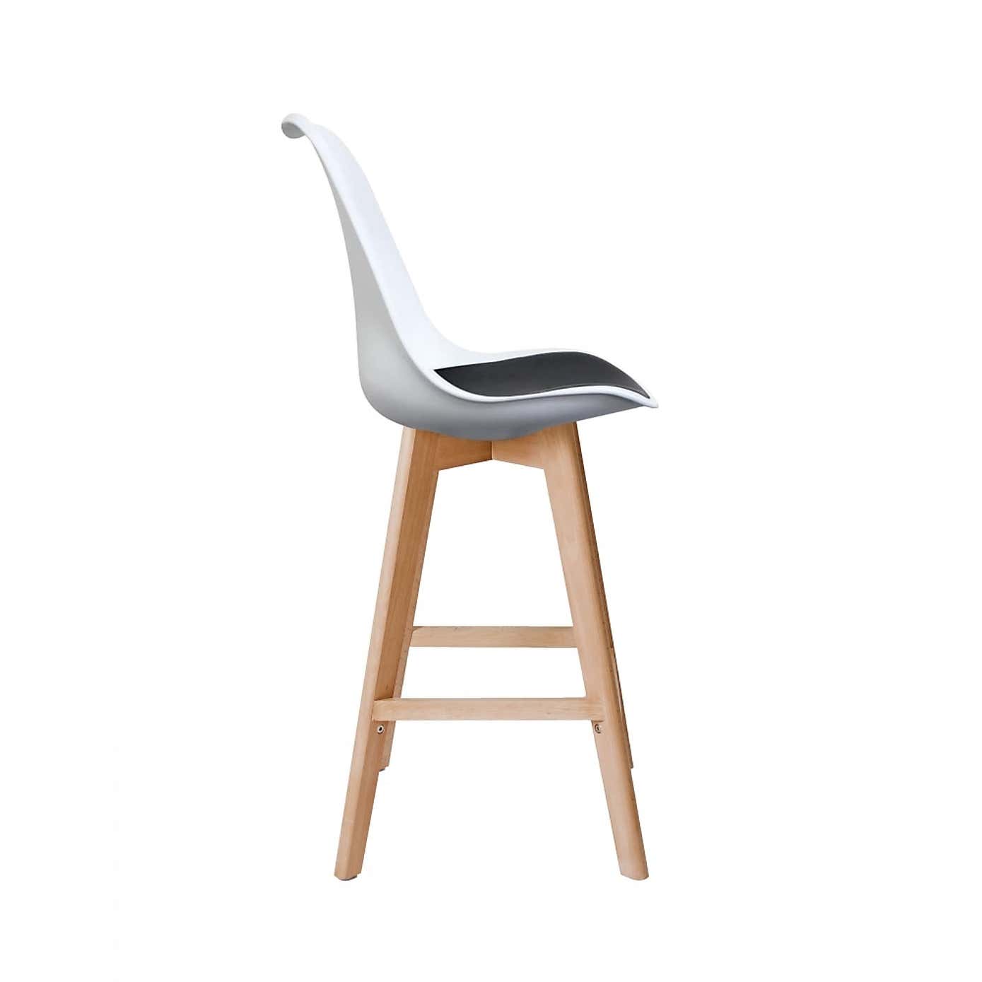 Fusion Living Soho White Plastic Bar Stool