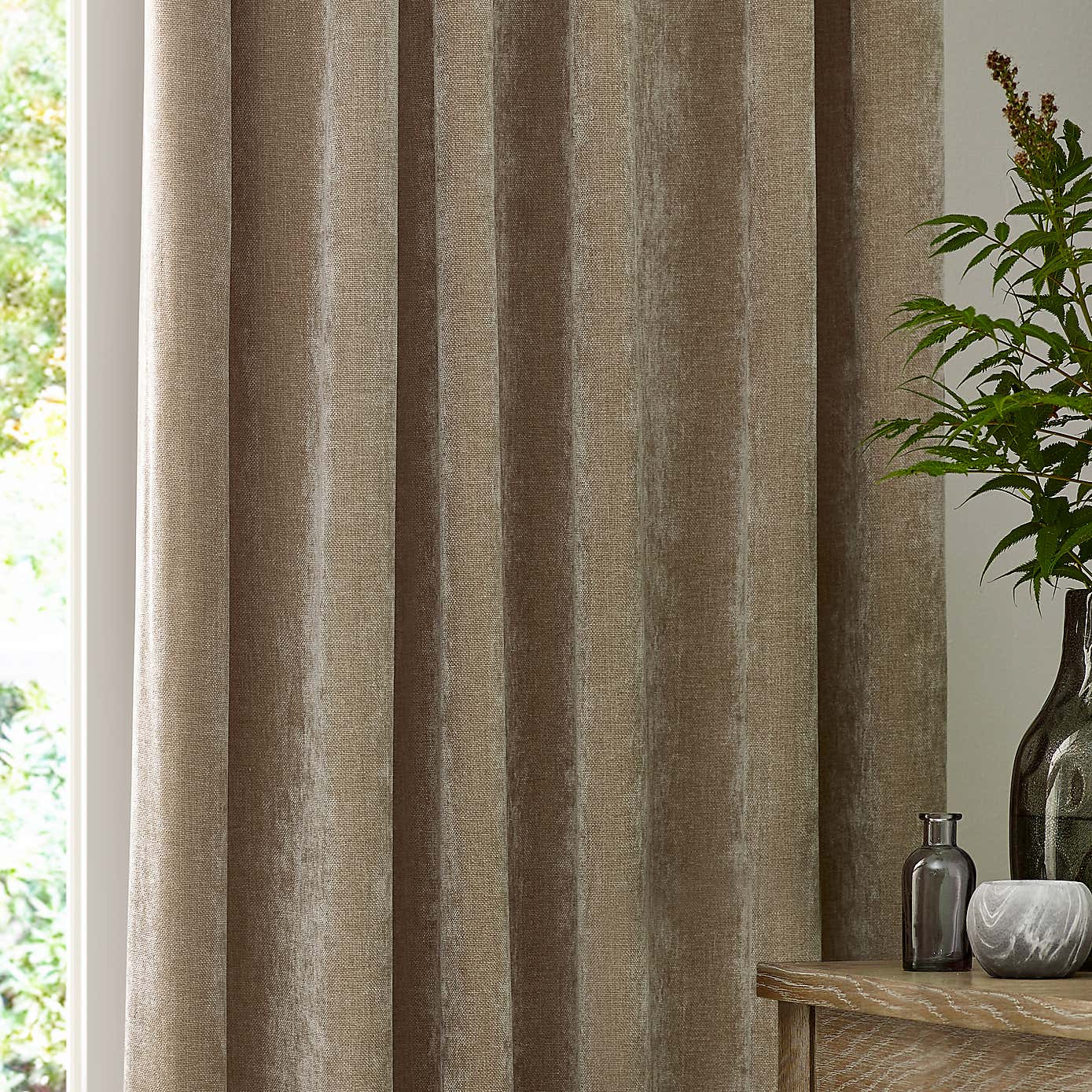Yard Heavy Chenille Pencil Pleat Curtains
