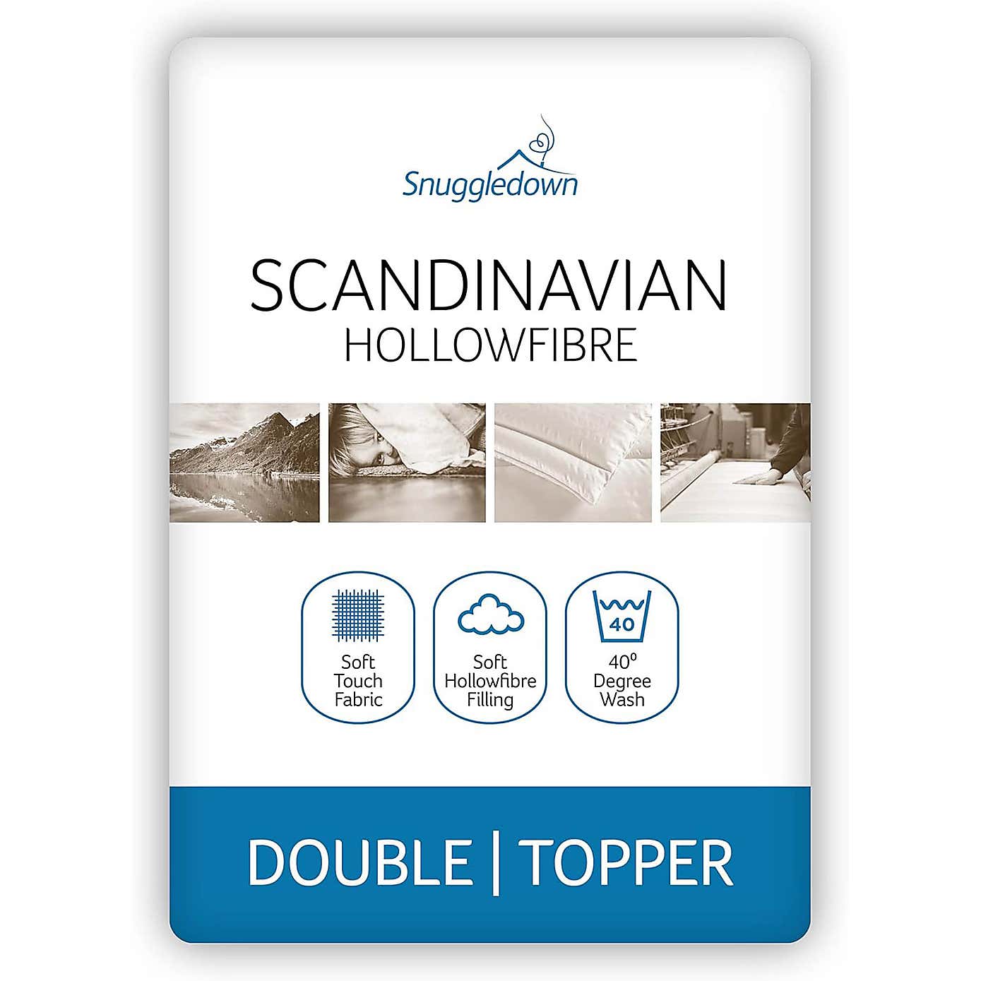 Snuggledown Scandinavian Hollowfibre Mattress Topper