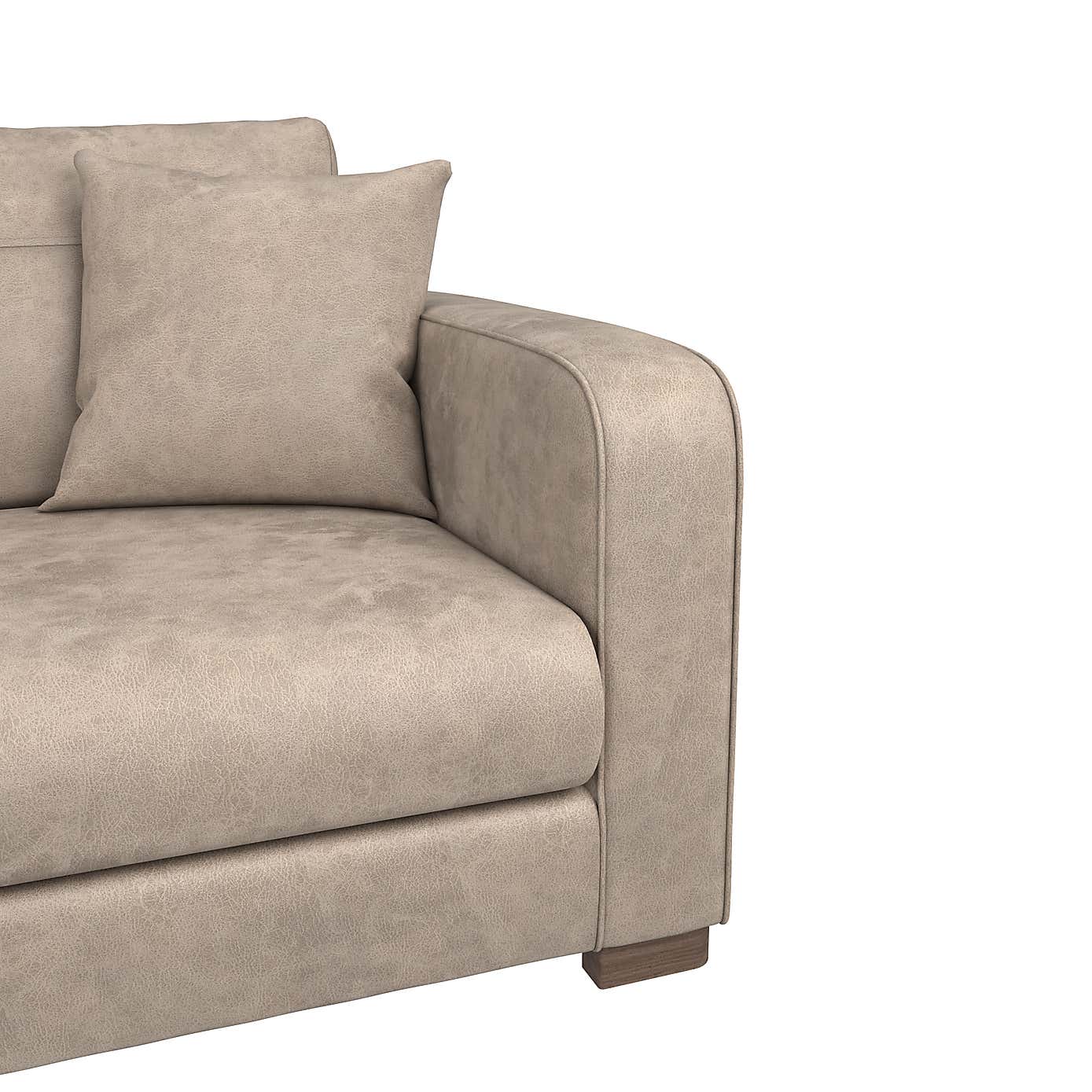 Carson Faux Leather 3 Seater Sofa