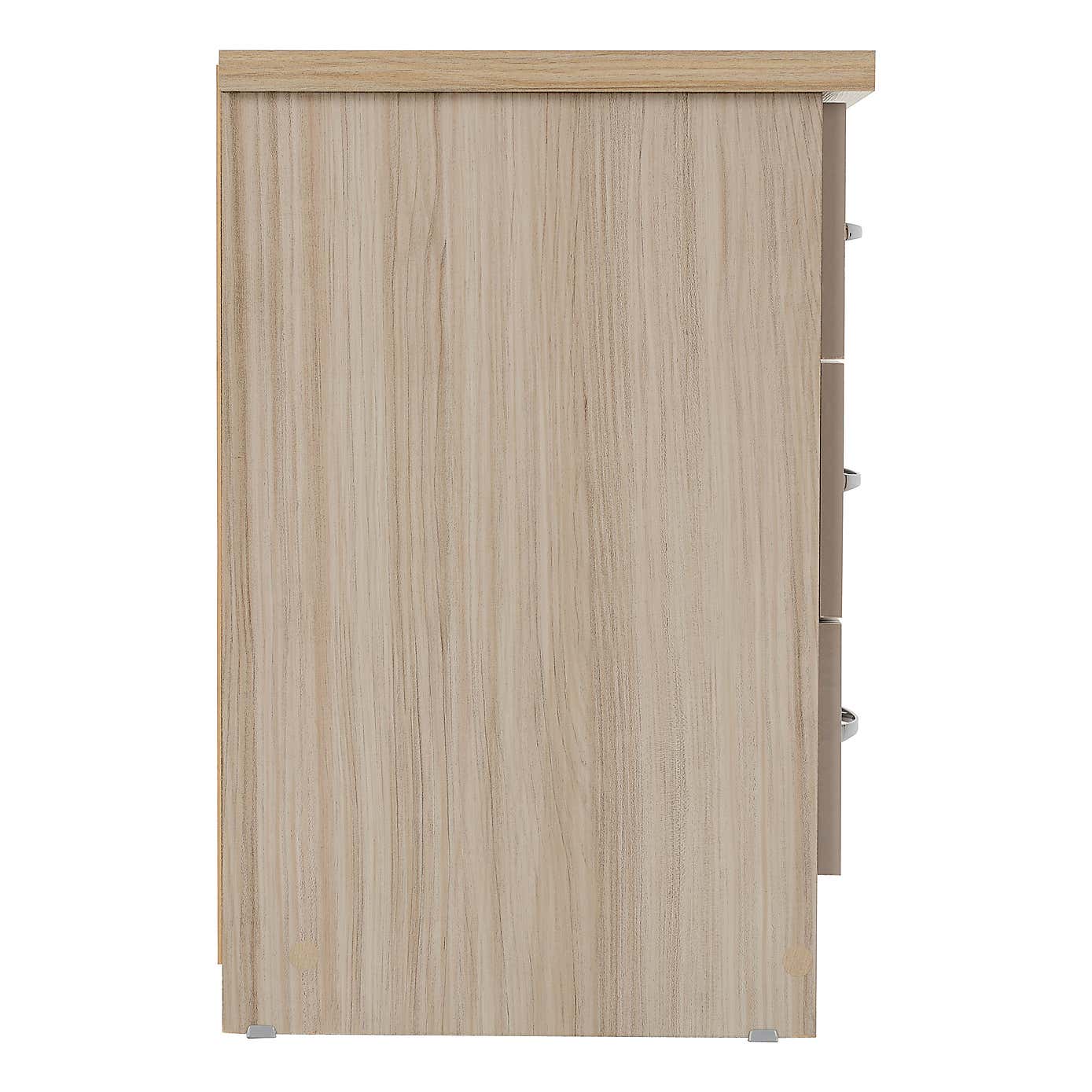 Nevada 3 Drawer Bedside Table