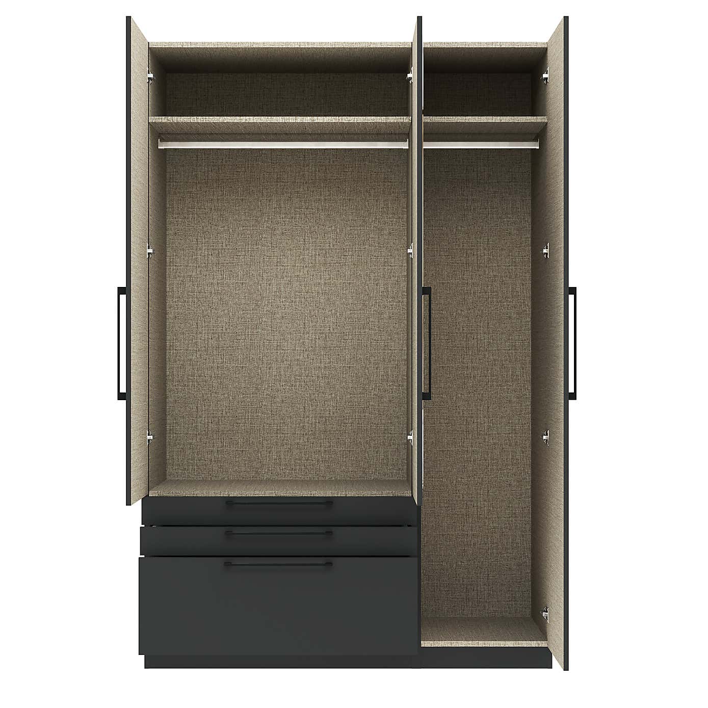 Foster Triple 3 Drawer Wardrobe