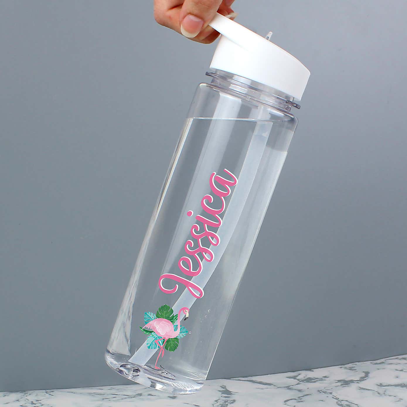 Personalised Flamingo Water Bottle