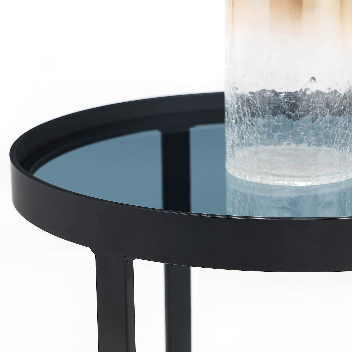 Loft Smoked Glass Lamp Table