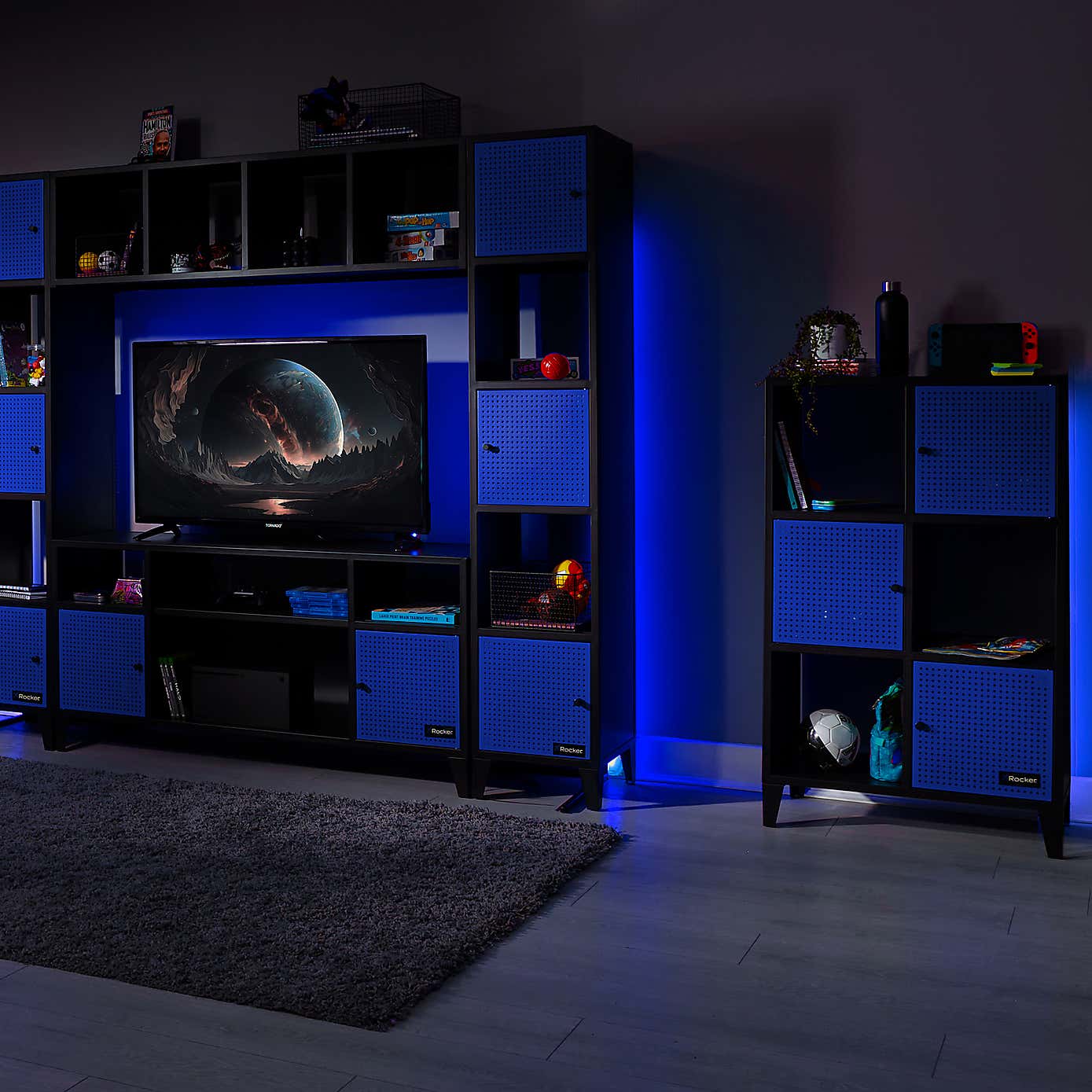 X Rocker Mesh Tek Tall 6 Cube Storage Unit