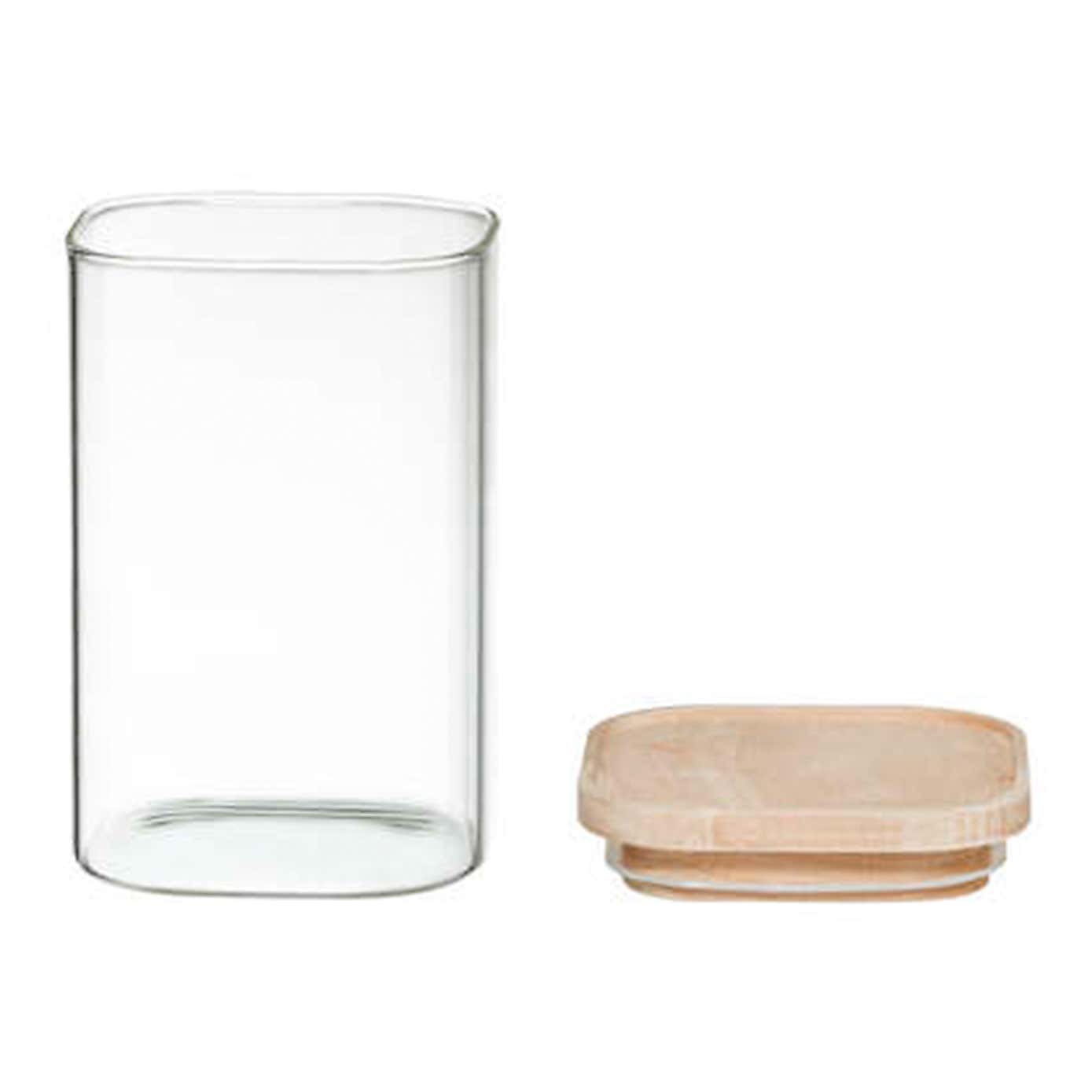 Set of 4 Stacking Glass Storage Jars