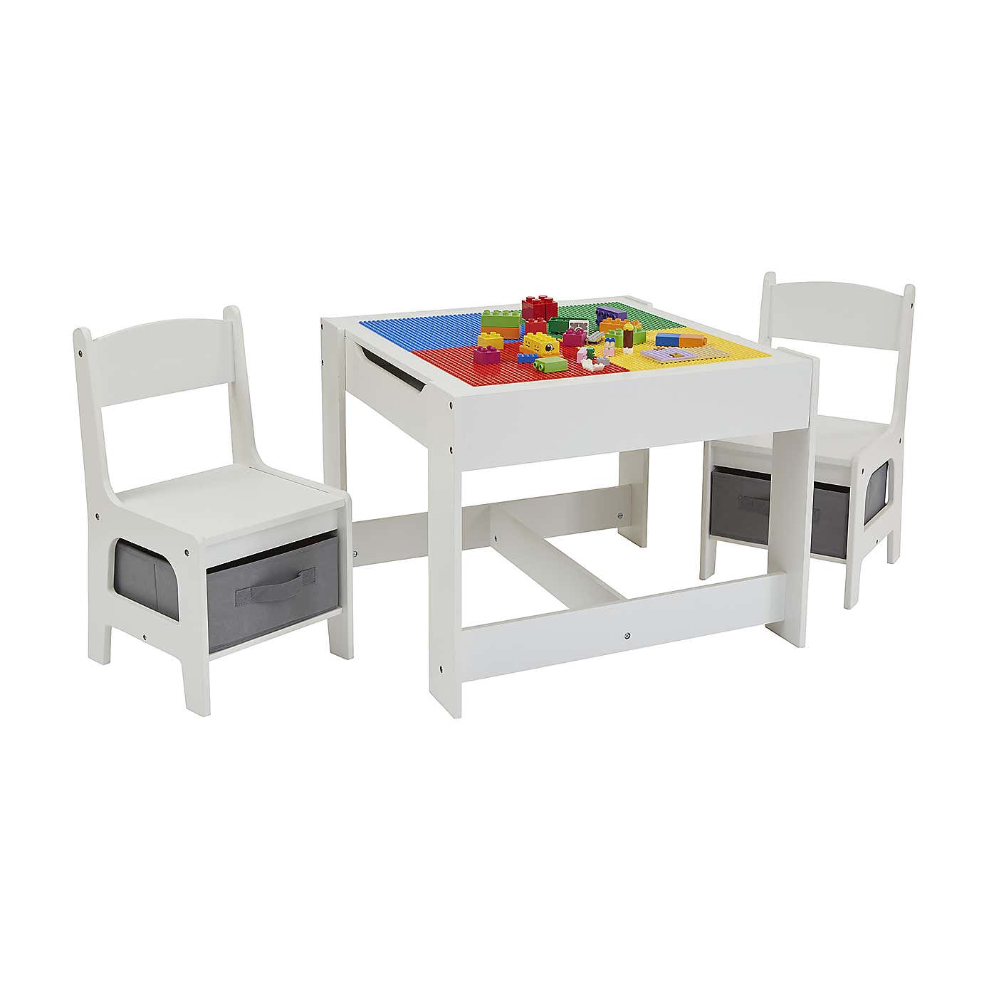 Liberty House Kids Wooden Activity Table Set With Two Storage Boxes