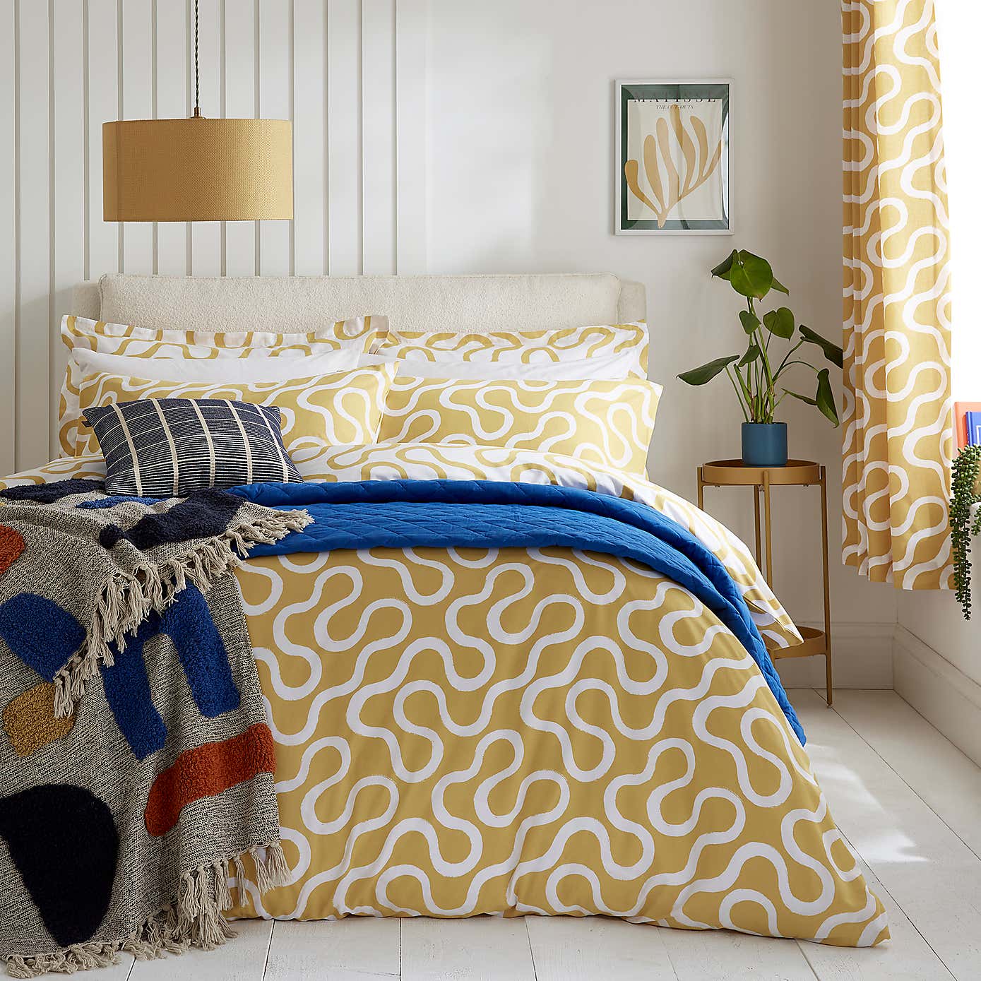 Elements Wiggle Ochre Oxford Pillowcase