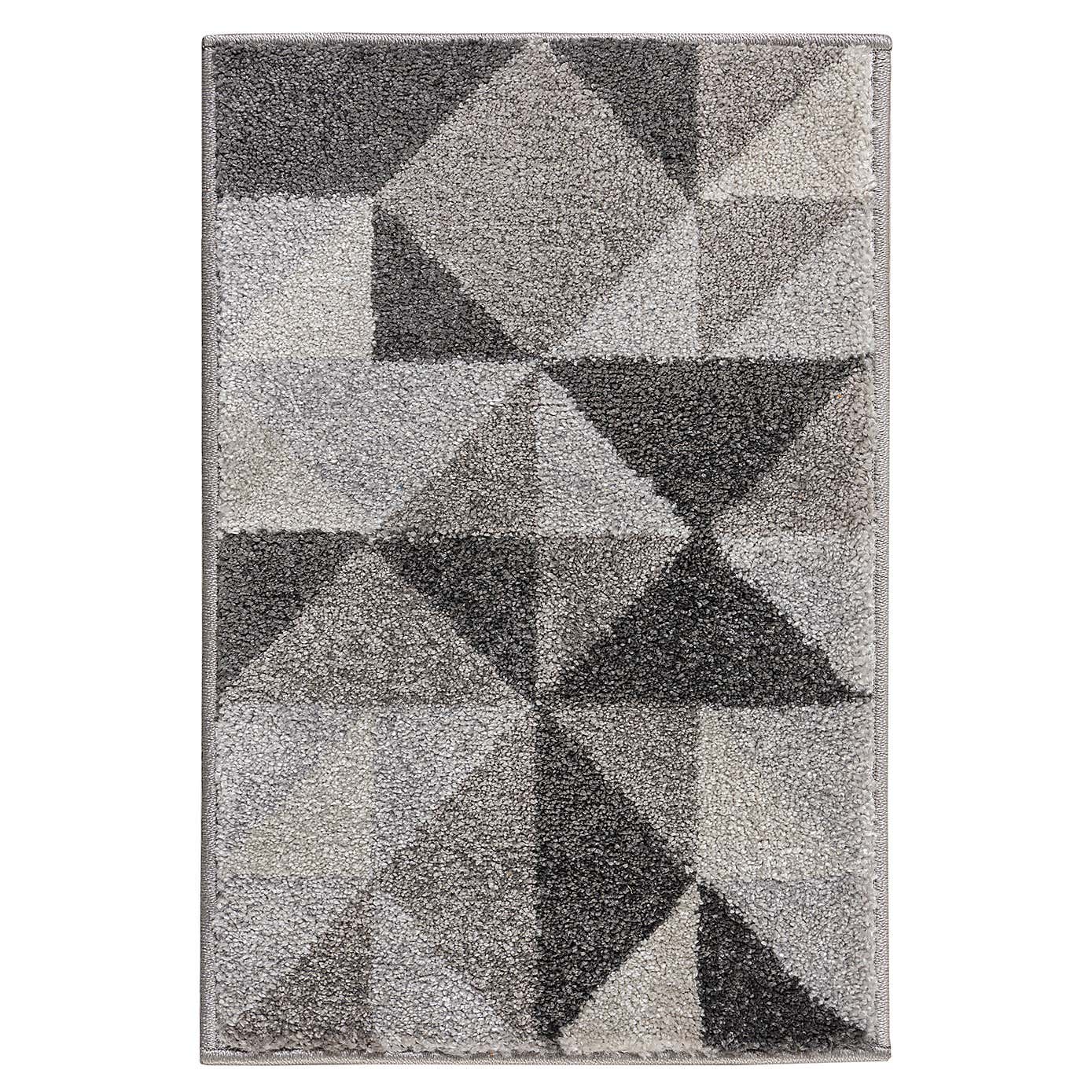 Ochre Geometric Squares Rug