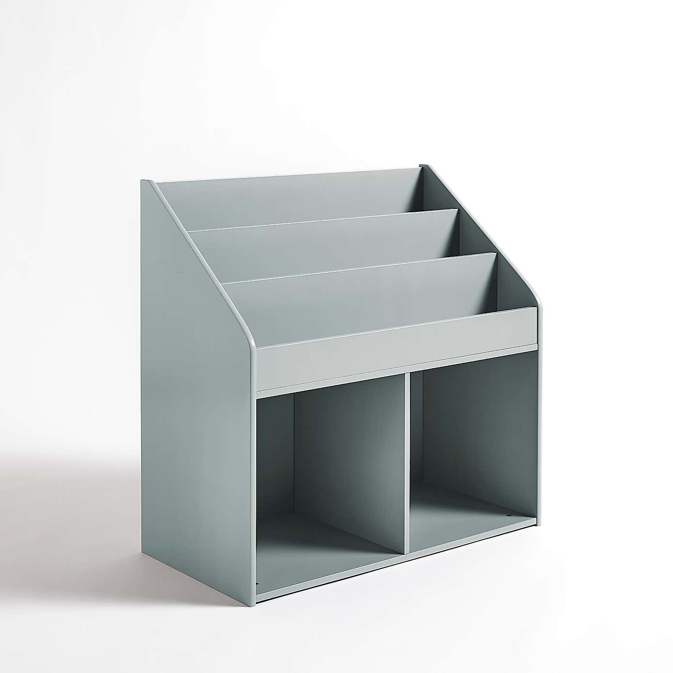 Kids Bookcase with Storage White