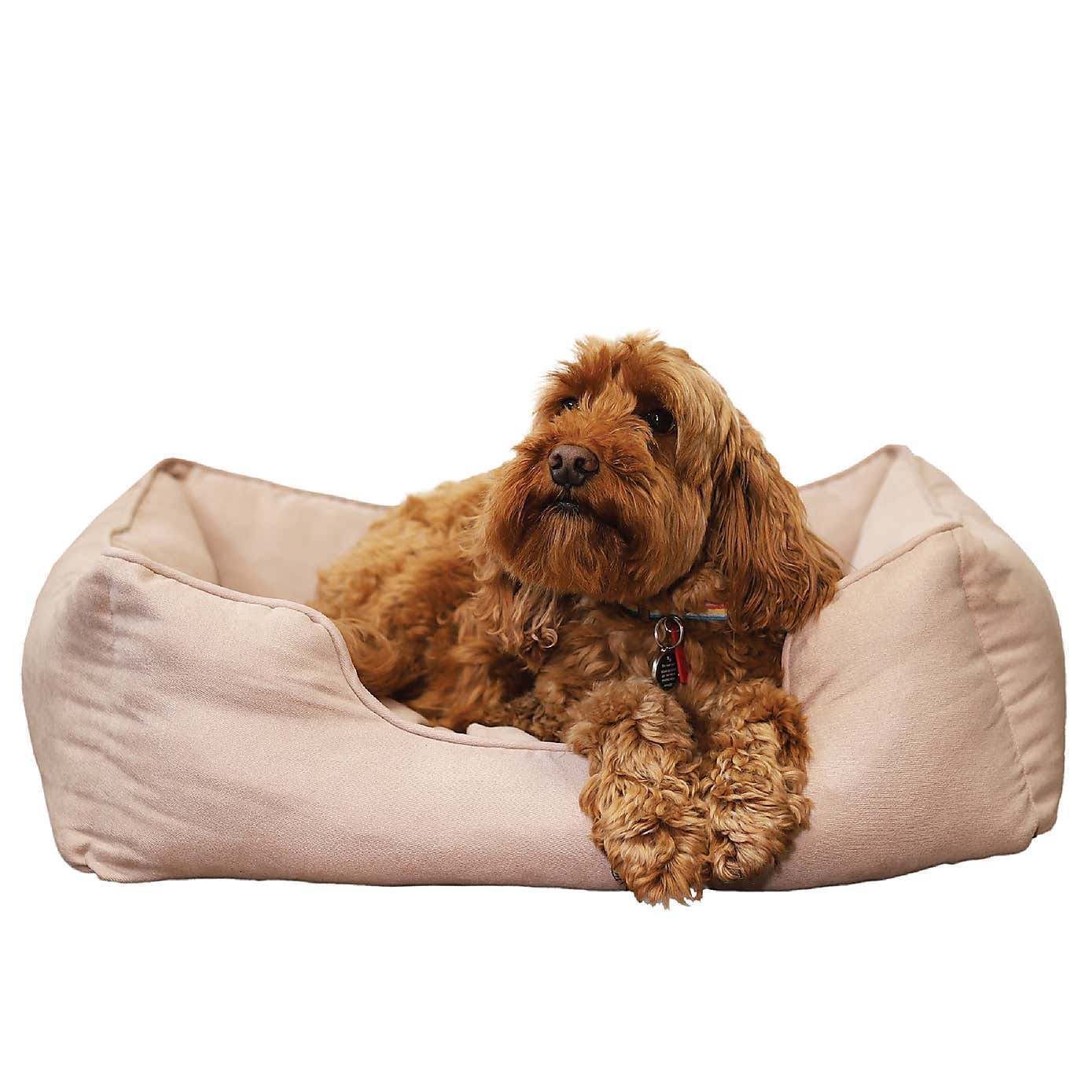 Rosewood Twill Box Pet Bed