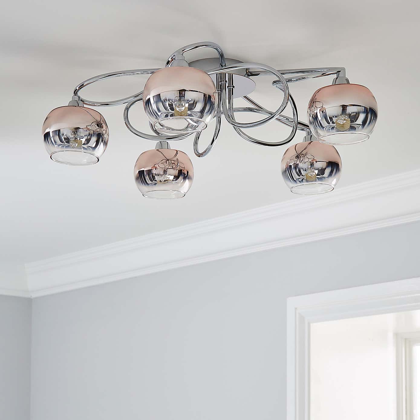 Seychelles 5 Light Flush Ceiling Fitting