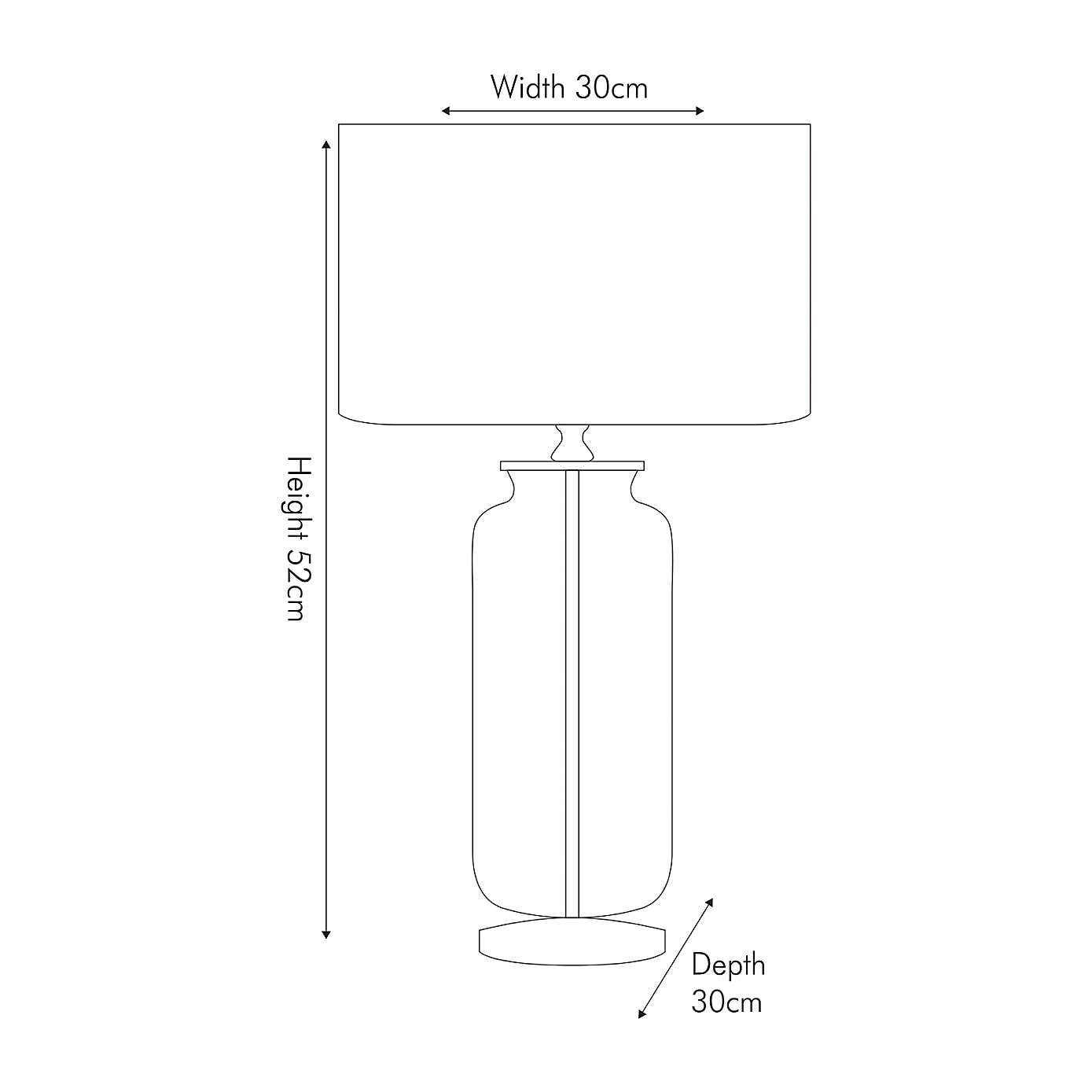 Vivienne Ombre Glass Table Lamp