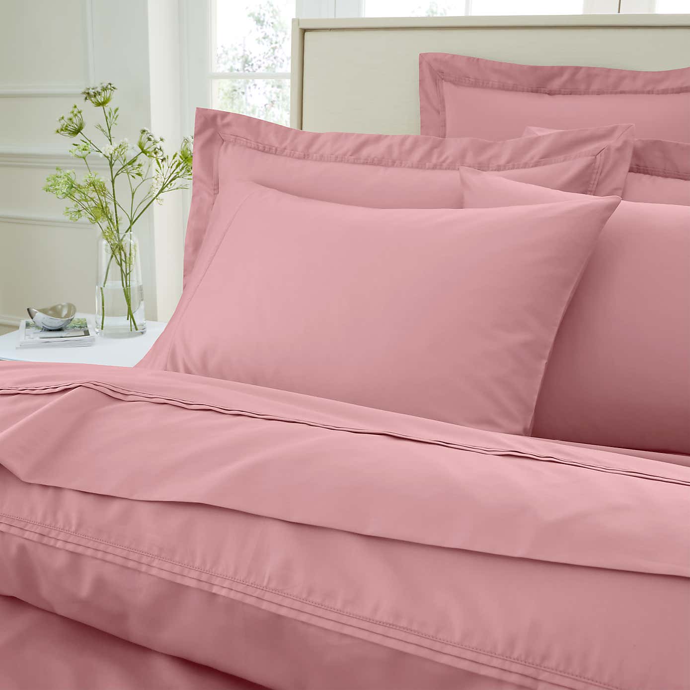 Dorma 500 Thread Count 100% Cotton Sateen Plain Flat Sheet