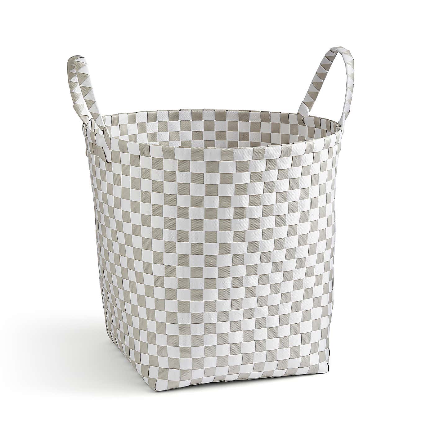 Checkered Plastic Storage Basket