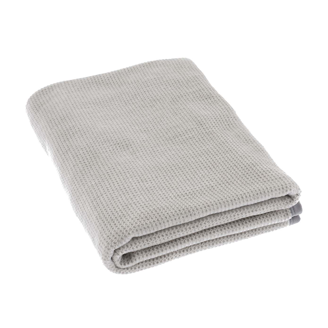 Thermosoft Semi Plain Grey Throw
