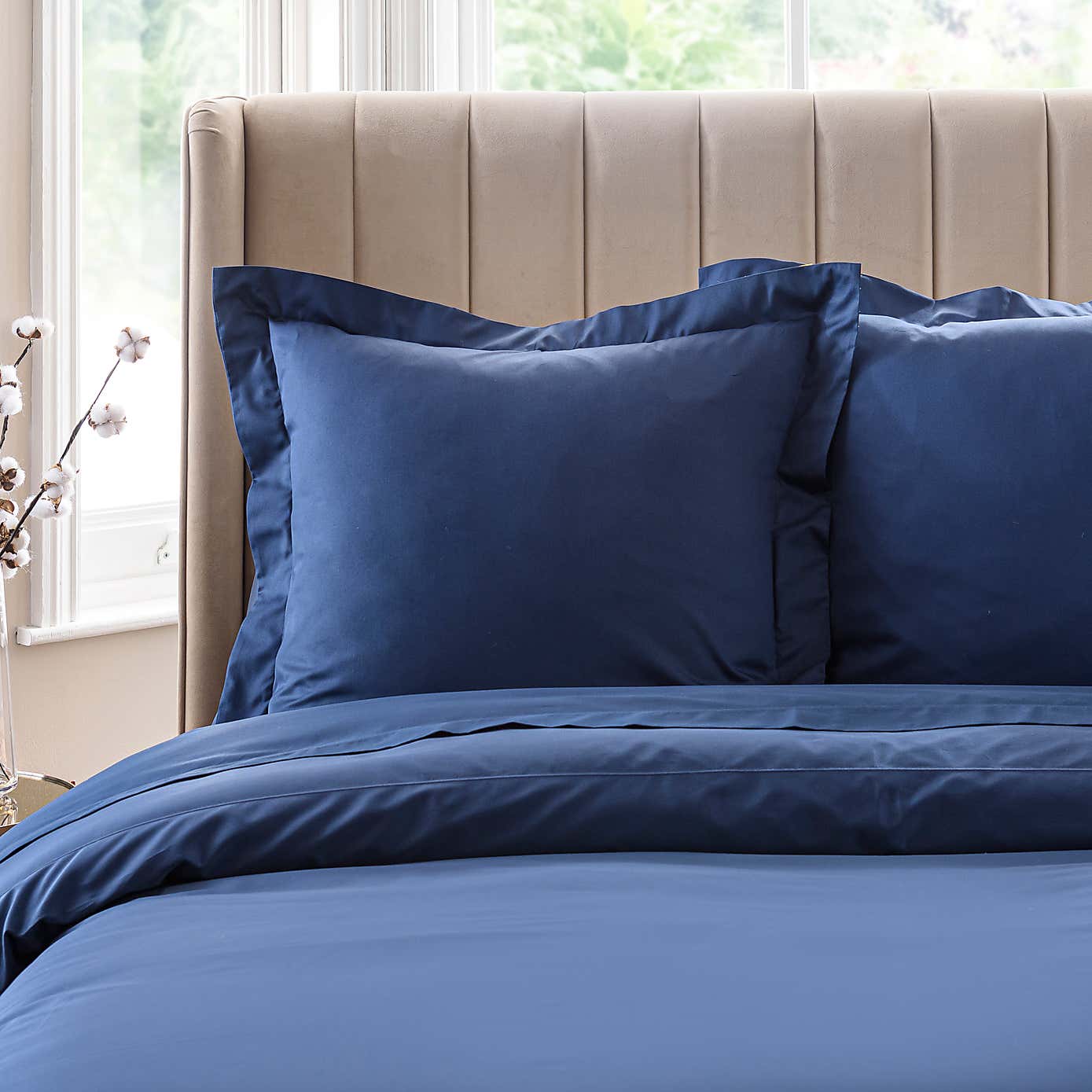 Dorma 300 Thread Count 100% Cotton Sateen Plain Continental Square Pillowcase