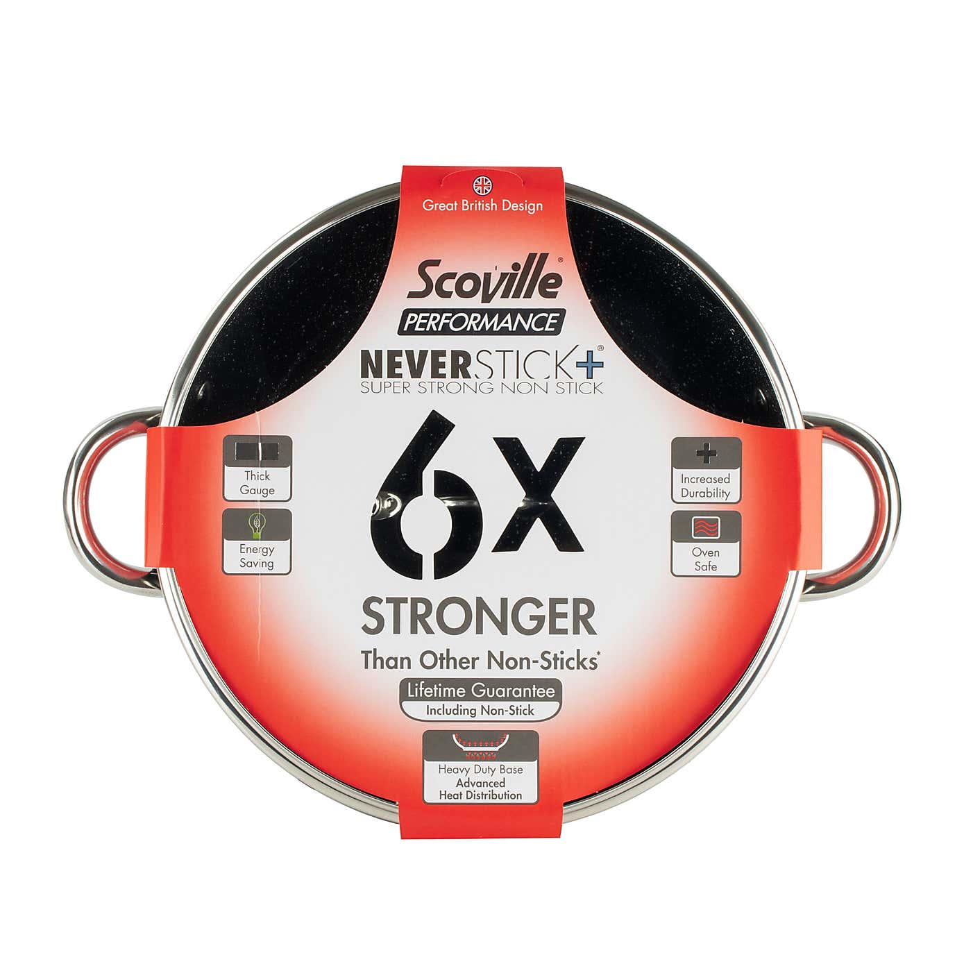 Scoville Neverstick 6 Non-stick Aluminum Shallow Casserole, 28cm