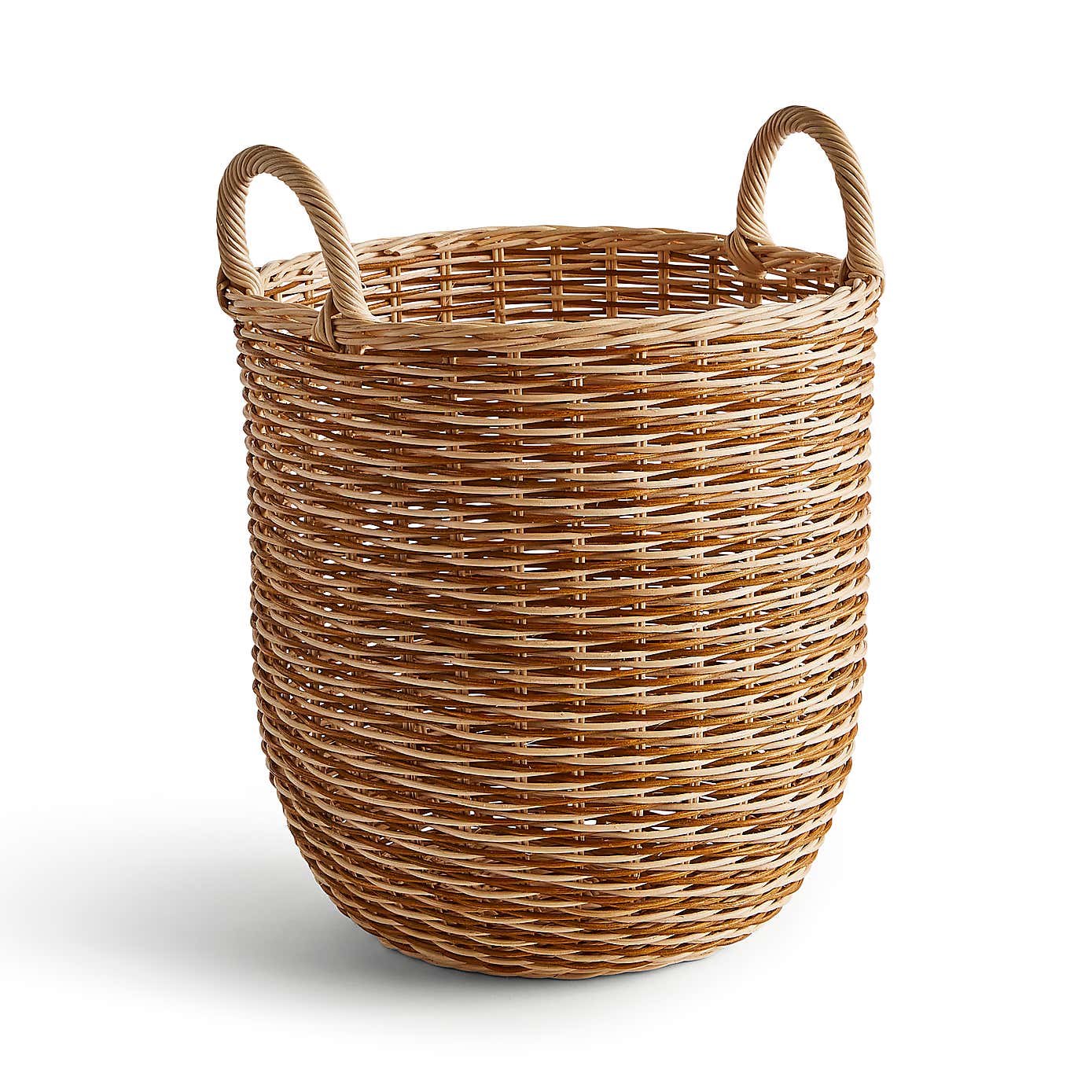 Round Woven Rattan Basket