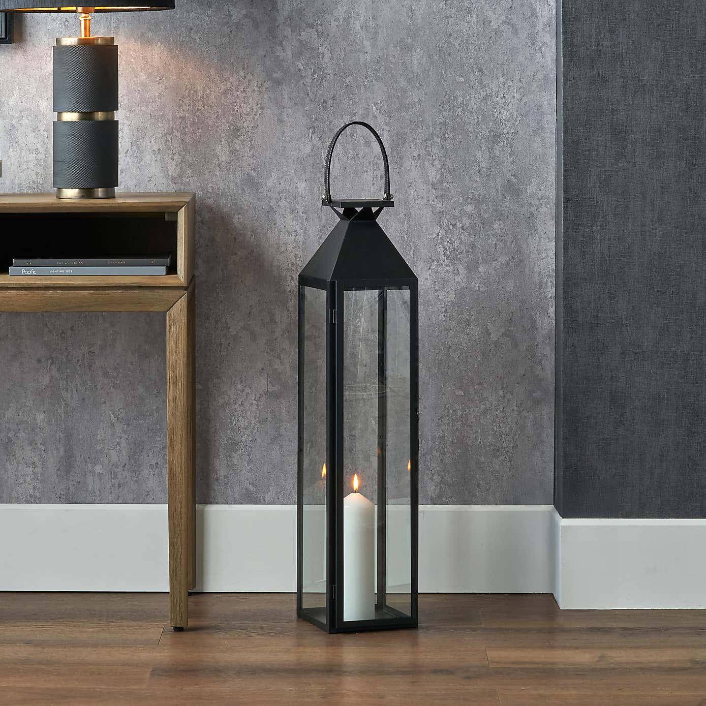 Metal & Glass Lantern