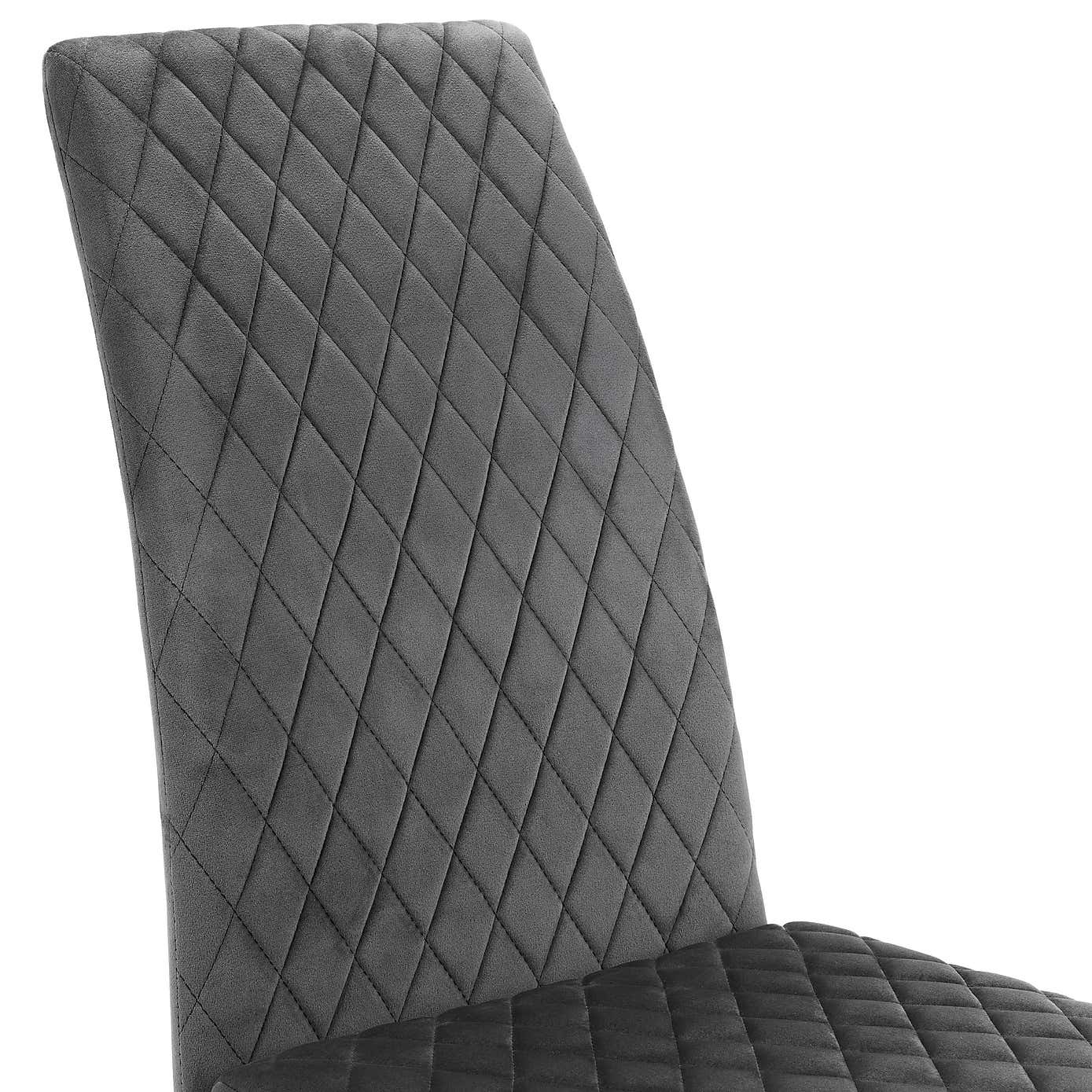 Calabria Set of 2 Dining Chairs Velvet