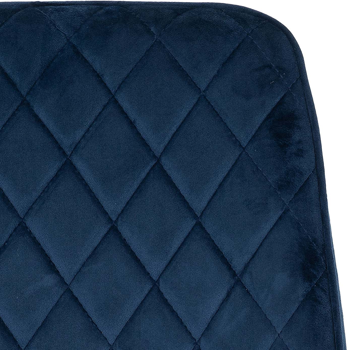 Avery Set of 2 Dining Chairs Blue Velvet