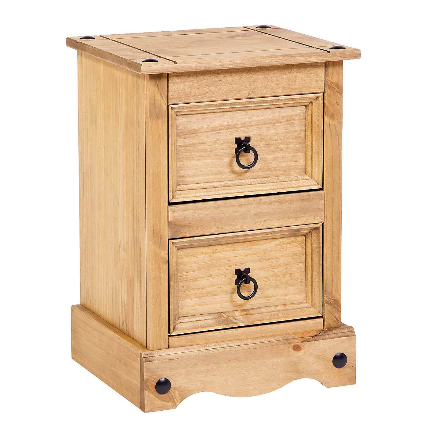 Corona 2 Drawer Bedside Table