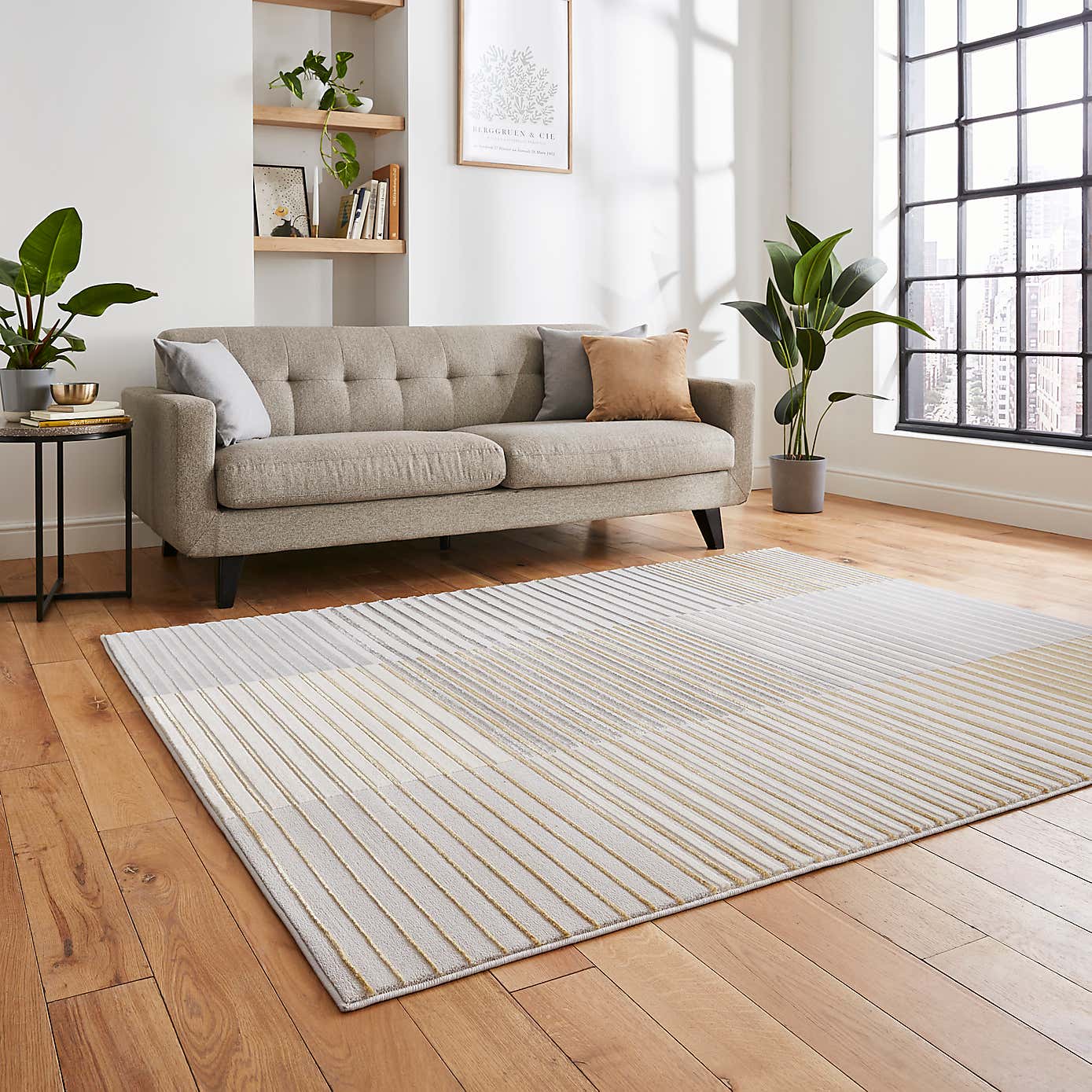 Apollo Abstract Stripe Washable Rug