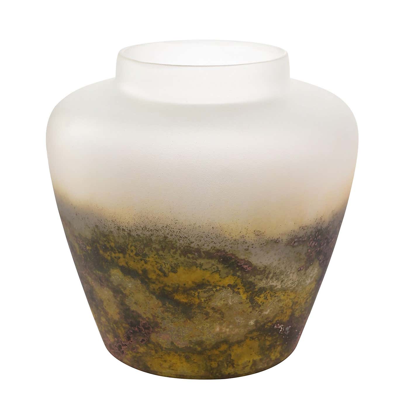 Hestia Glass Decorative Wide Rimmed Vase