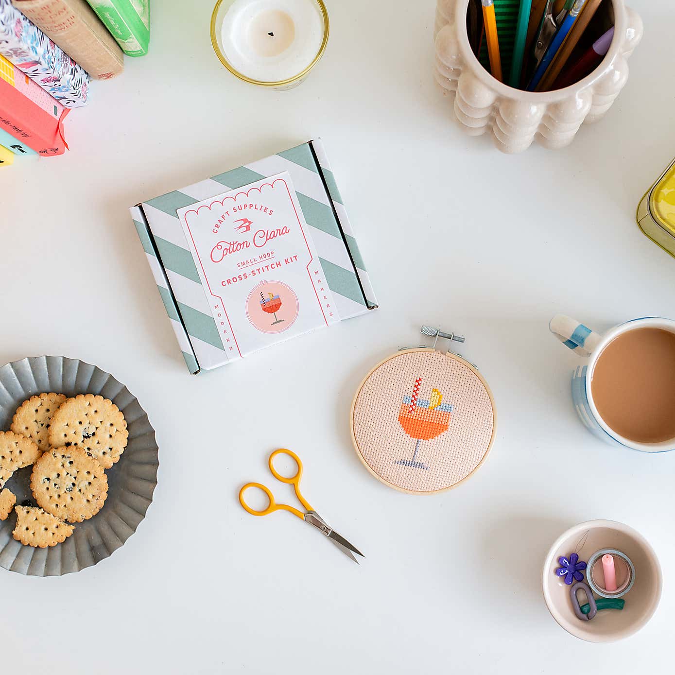 Cotton Clara Aperol Cocktail Cross Stitch Kit