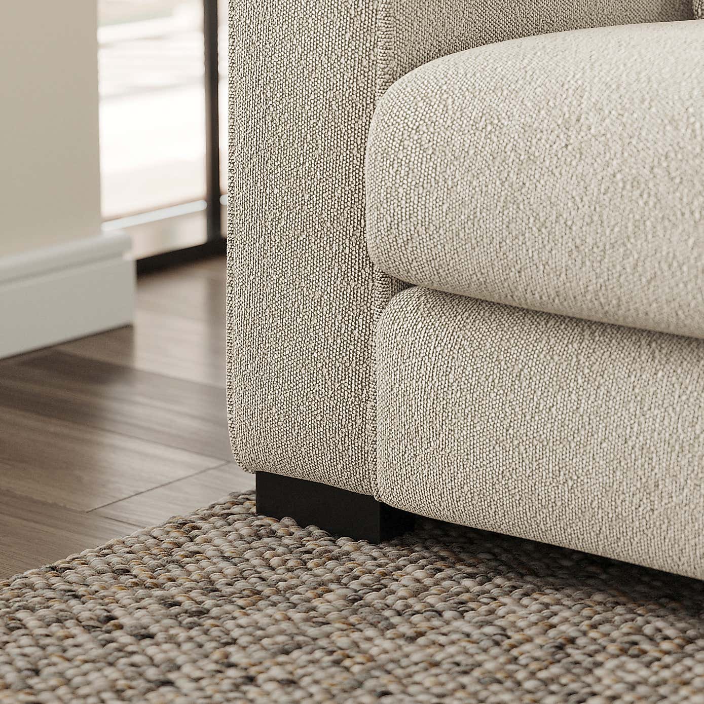 Carson Tonal Boucle 4 Seater Sofa