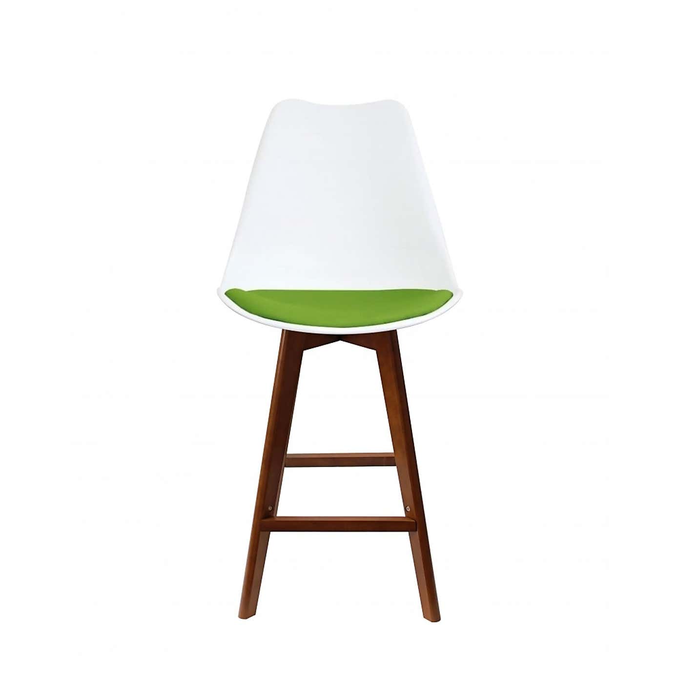 Fusion Living Soho White Plastic Bar Stool