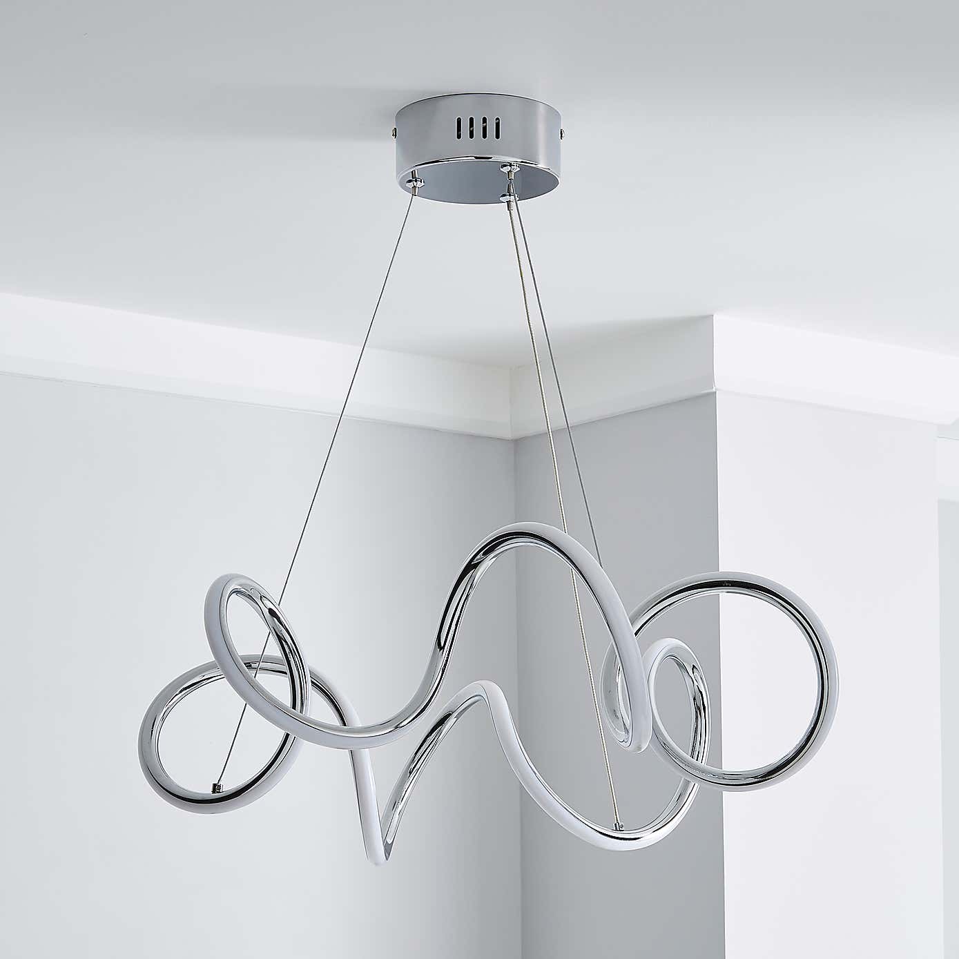 Skylar Curly LED Ceiling Fitting