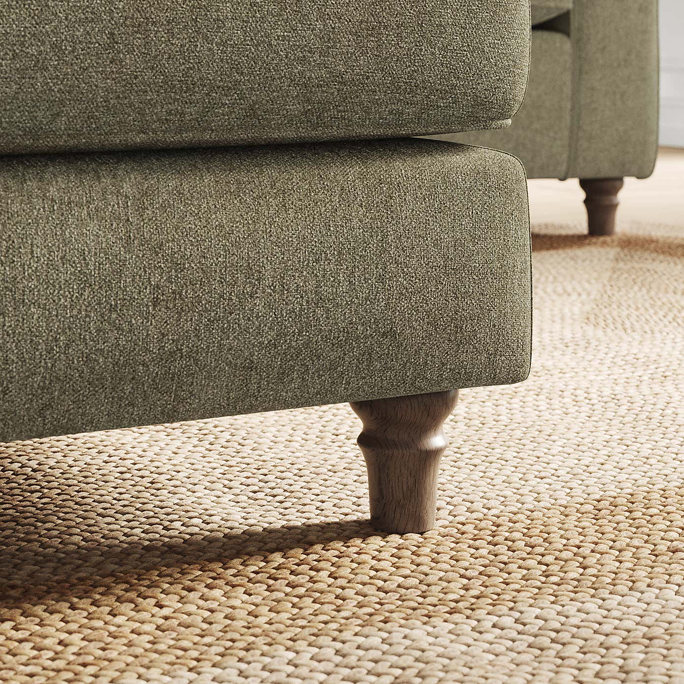 Flori Footstool, Soft Chenille