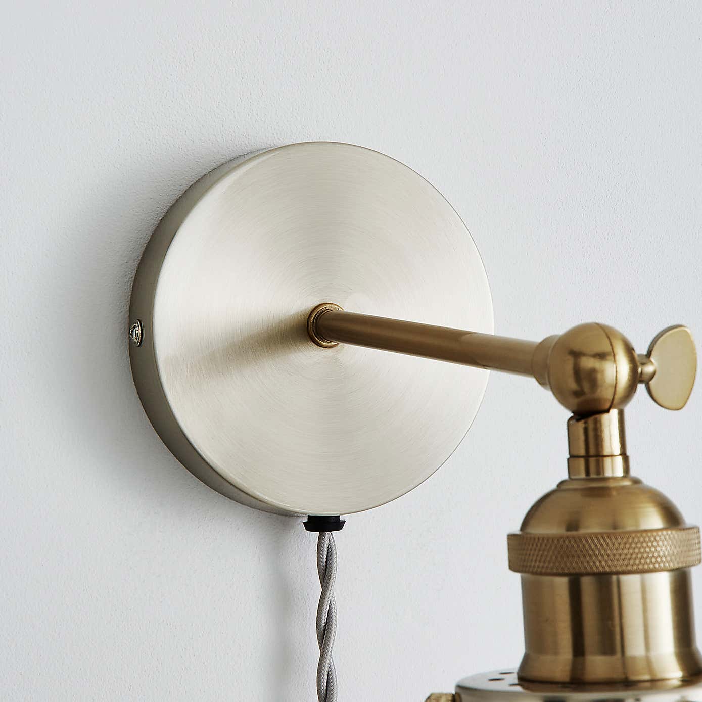 Logan Glass Plug In Easy Fit Wall Light