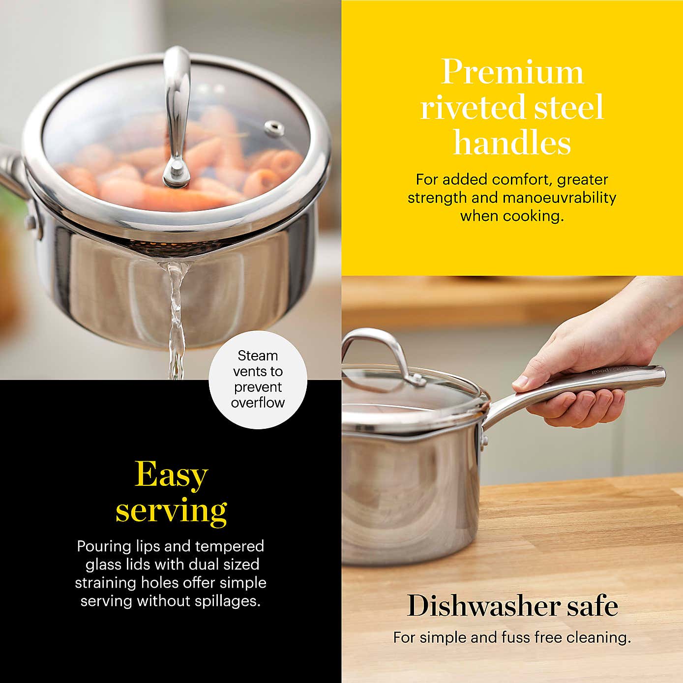 Good Food Tri Ply 5 Piece Cookware Set