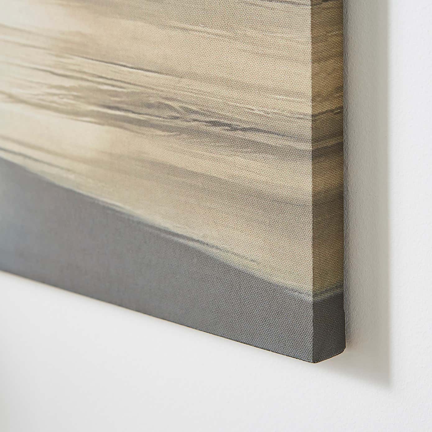 Grey Simplicity Waves  Canvas