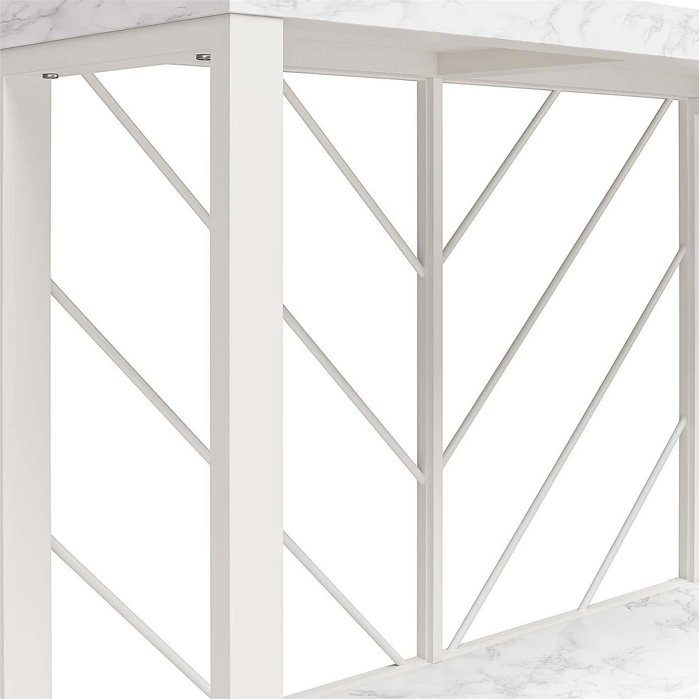 Brielle Console Table, Faux Marble