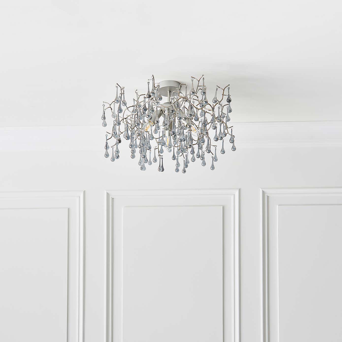 Vogue Wisteria 3 Light Semi Flush Ceiling Fitting