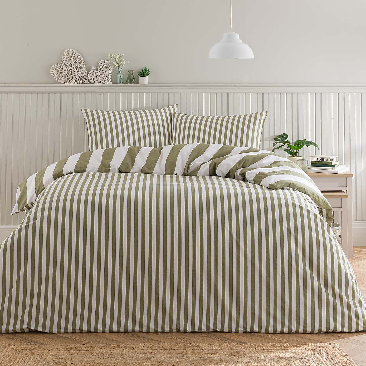Kent Broad Stripe Cotton Duvet Cover & Pillowcase Set