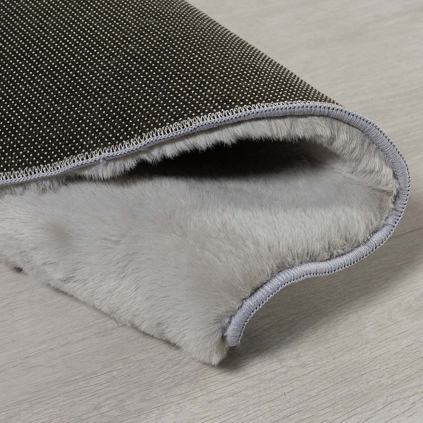 Supersoft Grey Circle Rug