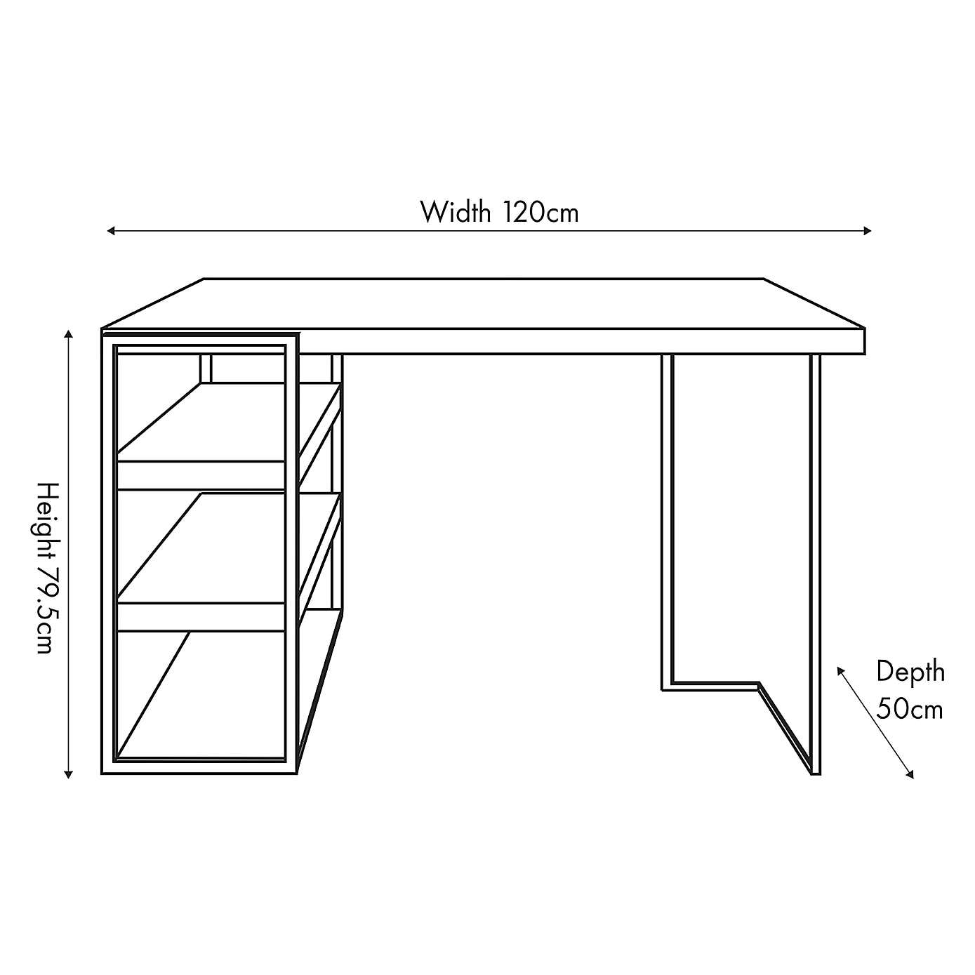 Jersey Desk, Concrete Effect