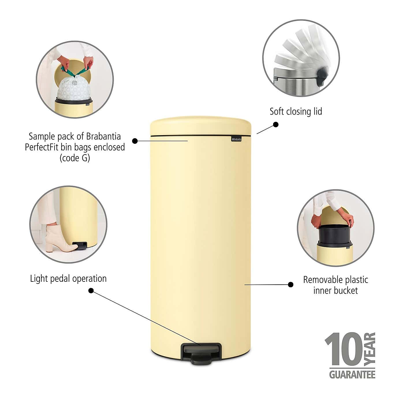 Brabantia NewIcon 30L Pedal Bin